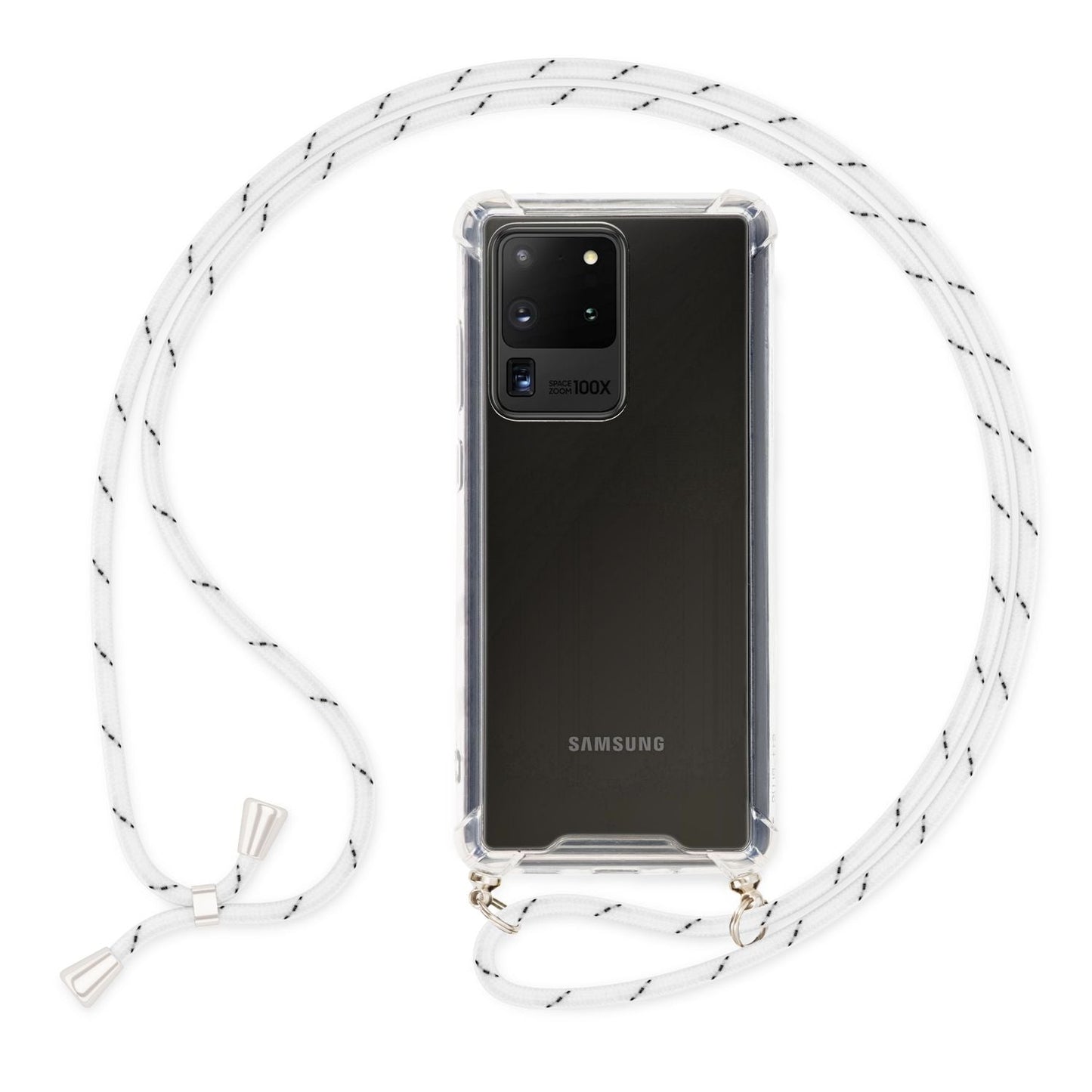 NALIA Galaxy S20 Ultra Hülle Mit Kette - Weiches TPU Kettenlänge 70 Cm Kompatibel Galaxy S20 Ultra
