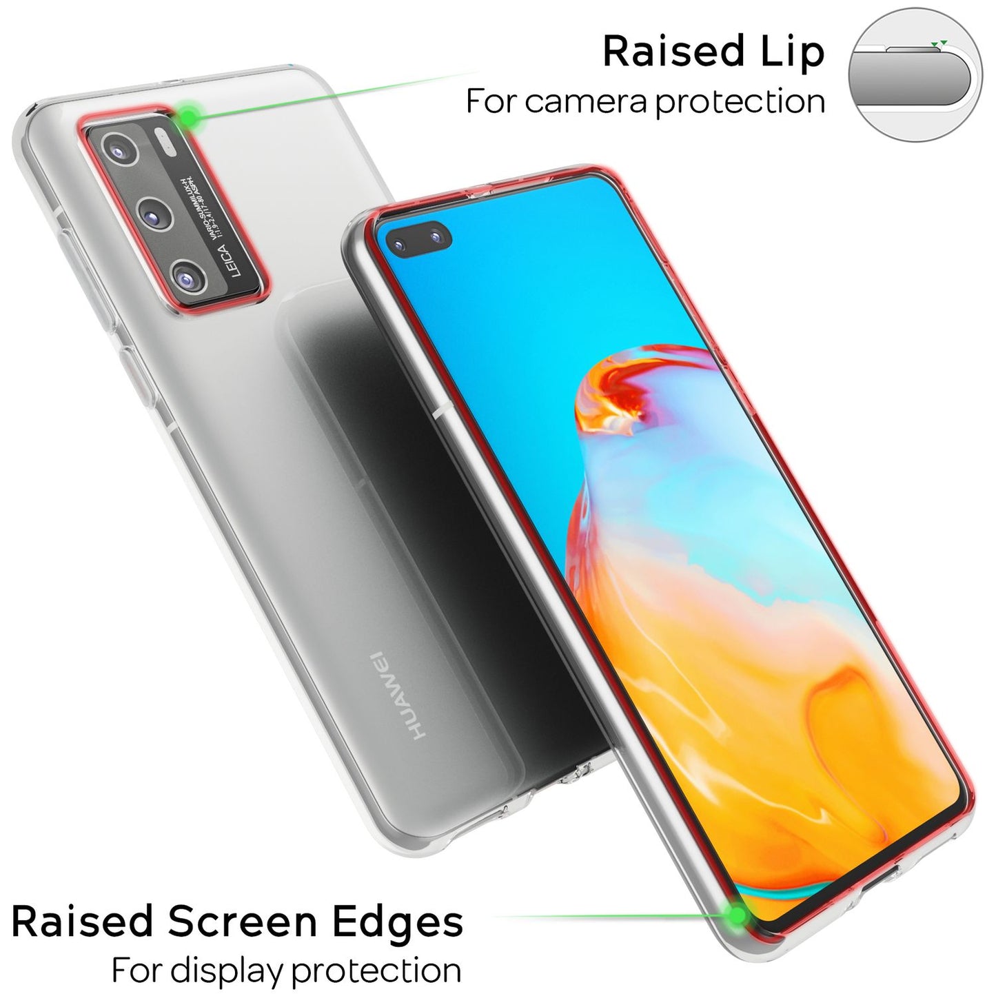 NALIA AirFlex Transparente Silikon Hülle Huawei P40 - Ultraleicht, Passgenau, Stoßfest