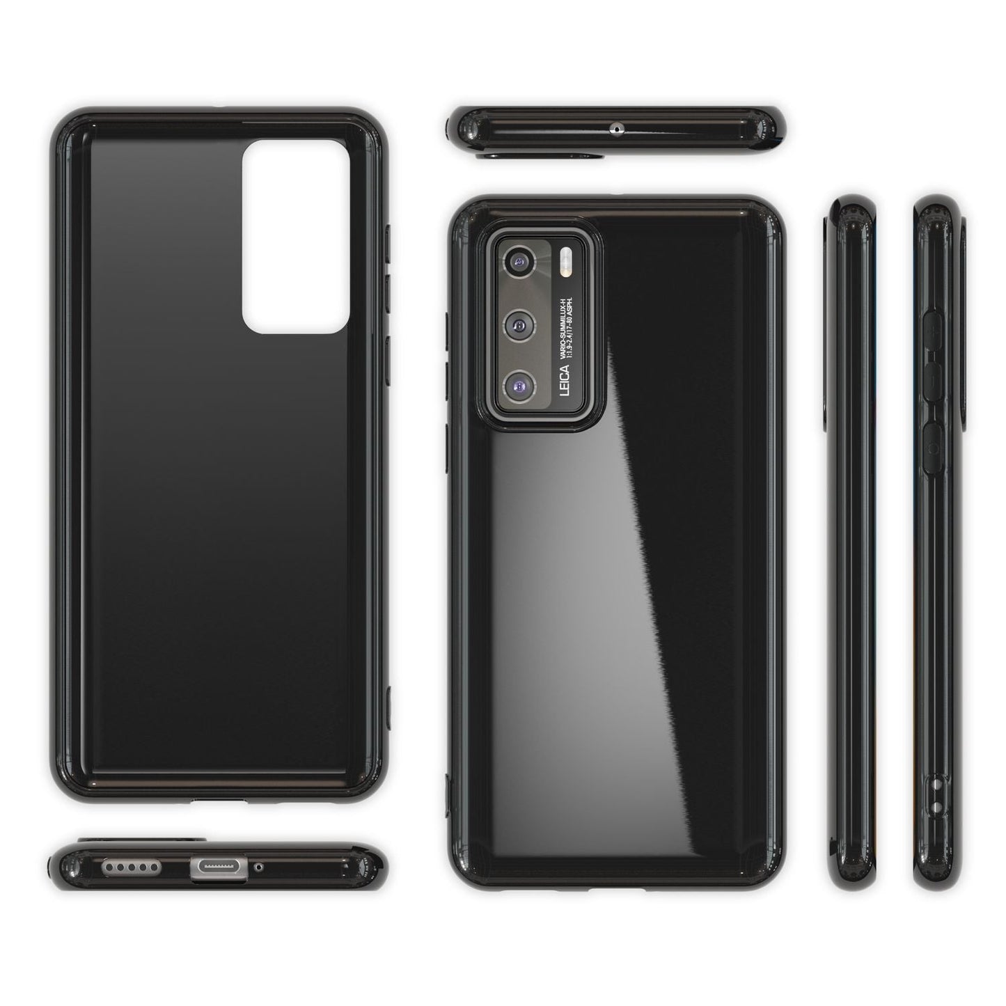 Husa de telefon NALIA pentru Huawei P40, husă de protecție subțire din silicon, TPU, cu bara de protecție