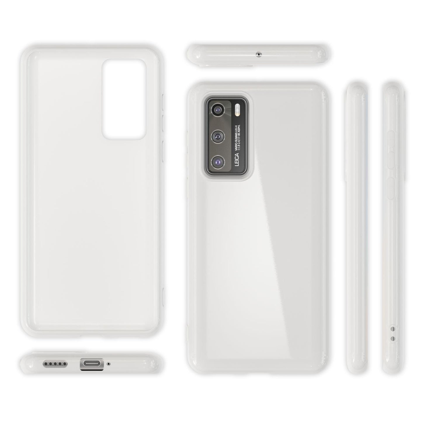 Husa de telefon NALIA pentru Huawei P40, husă de protecție subțire din silicon, TPU, cu bara de protecție