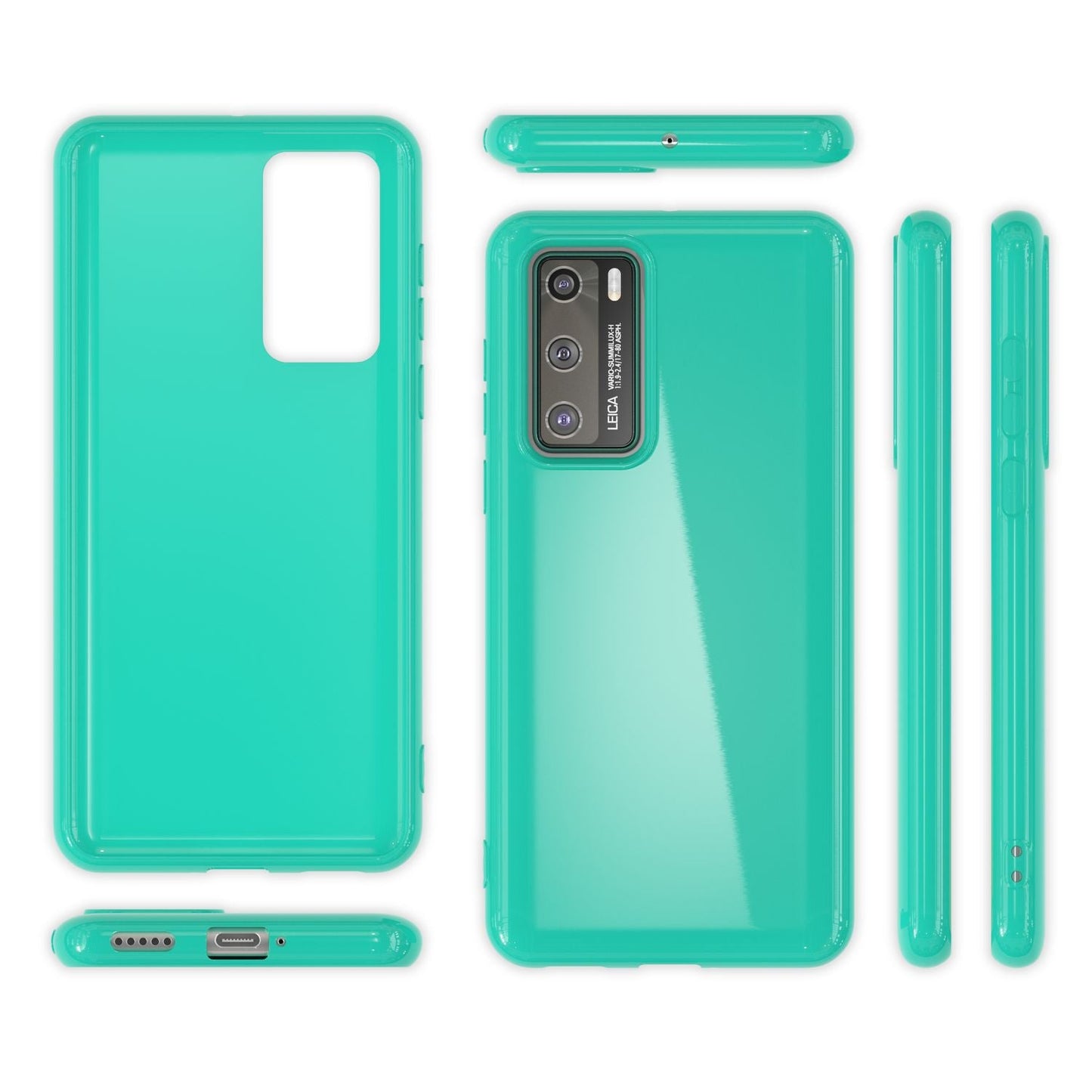 Husa de telefon NALIA pentru Huawei P40, husă de protecție subțire din silicon, TPU, cu bara de protecție