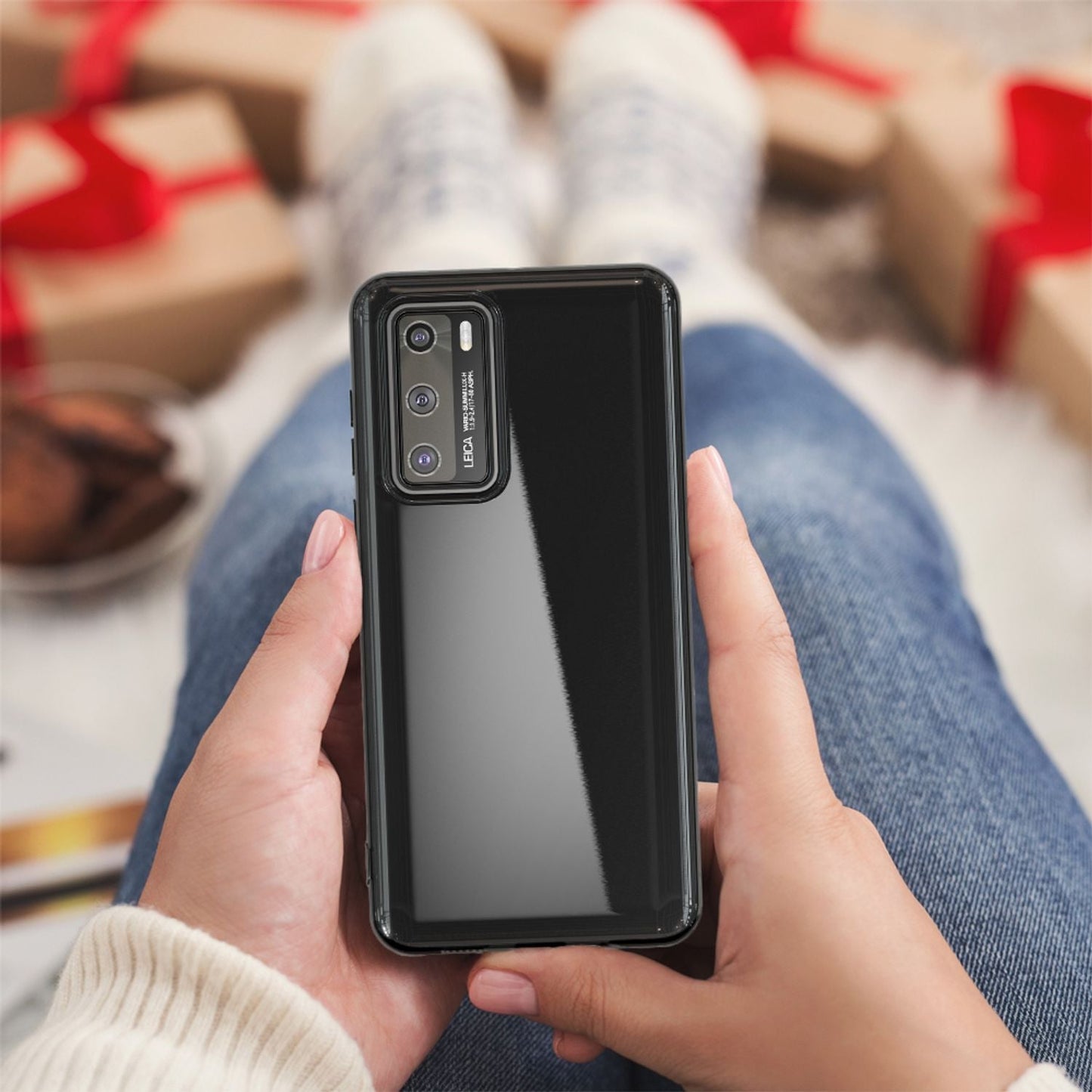 Husa de telefon NALIA pentru Huawei P40, husă de protecție subțire din silicon, TPU, cu bara de protecție