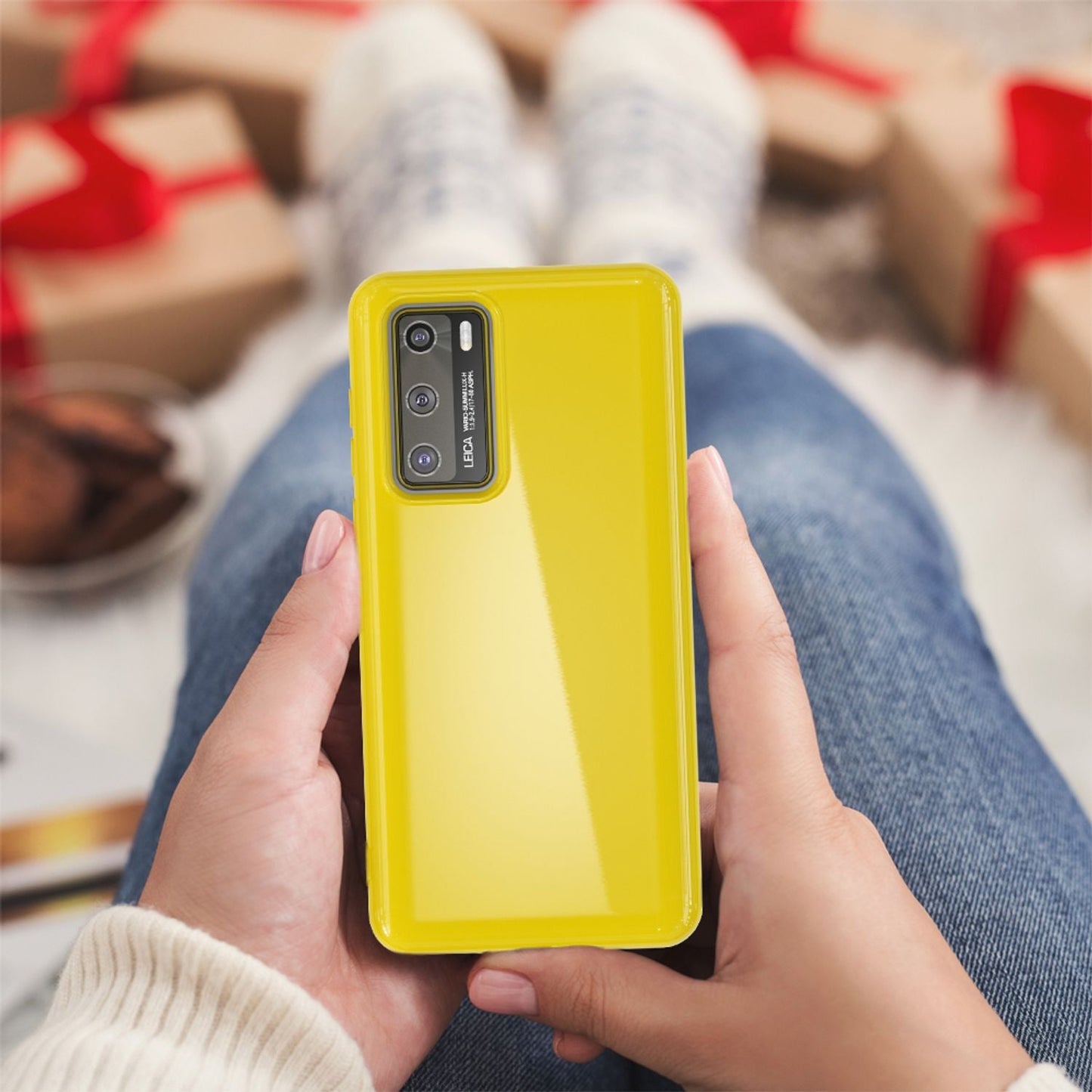 Husa de telefon NALIA pentru Huawei P40, husă de protecție subțire din silicon, TPU, cu bara de protecție