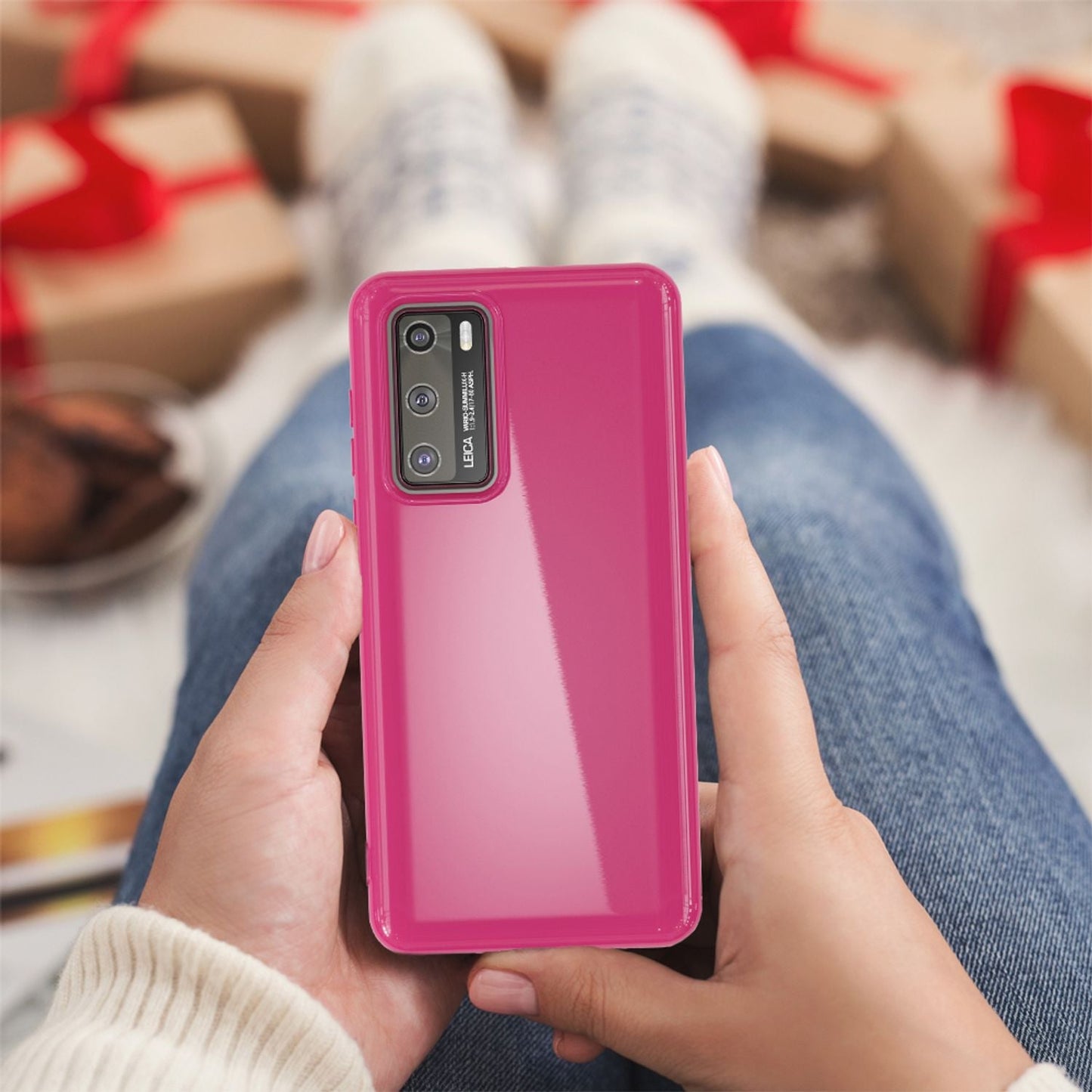 Husa de telefon NALIA pentru Huawei P40, husă de protecție subțire din silicon, TPU, cu bara de protecție