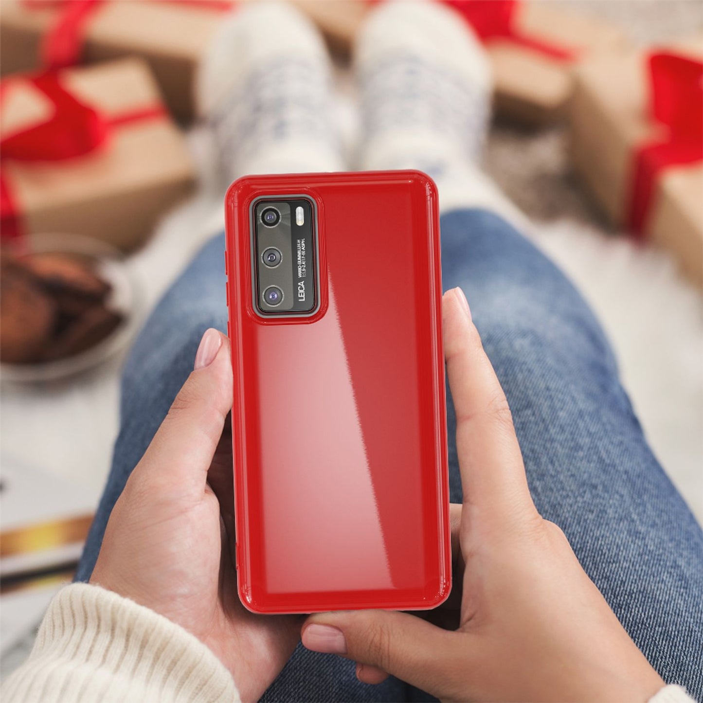 Husa de telefon NALIA pentru Huawei P40, husă de protecție subțire din silicon, TPU, cu bara de protecție