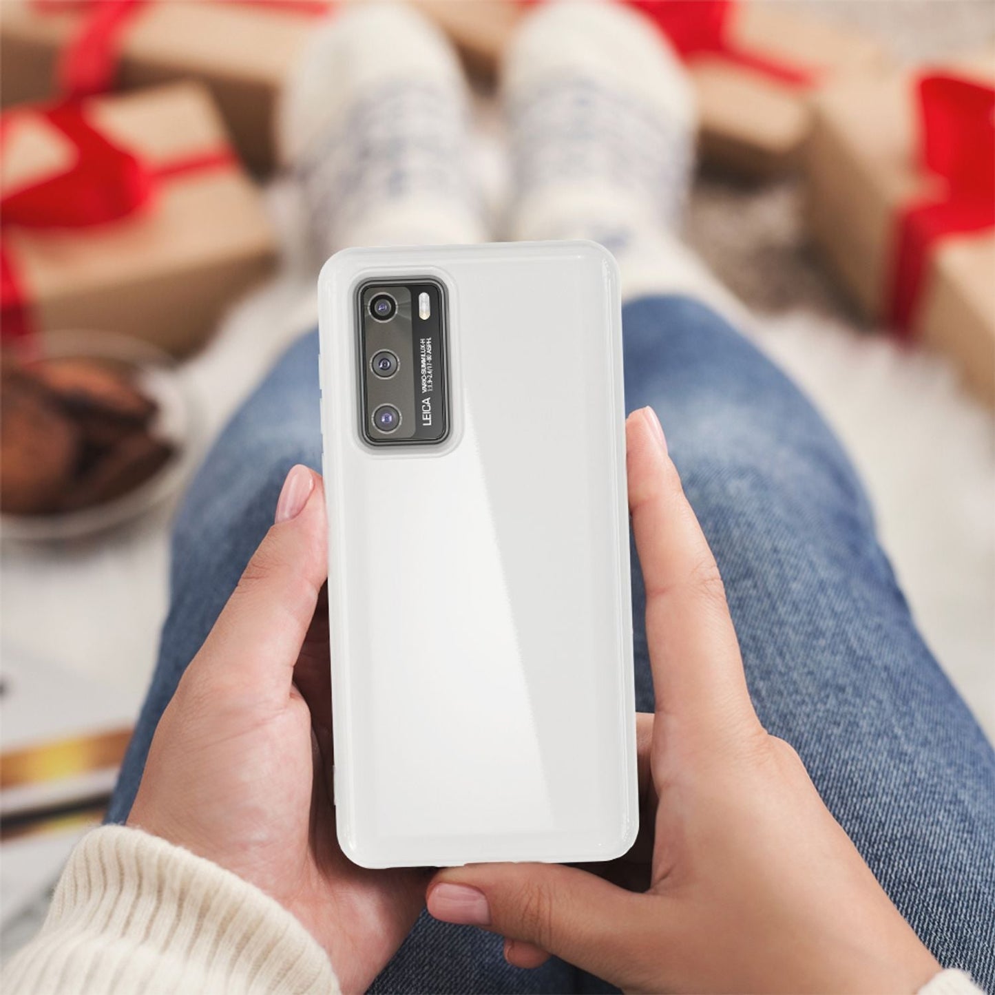 Husa de telefon NALIA pentru Huawei P40, husă de protecție subțire din silicon, TPU, cu bara de protecție