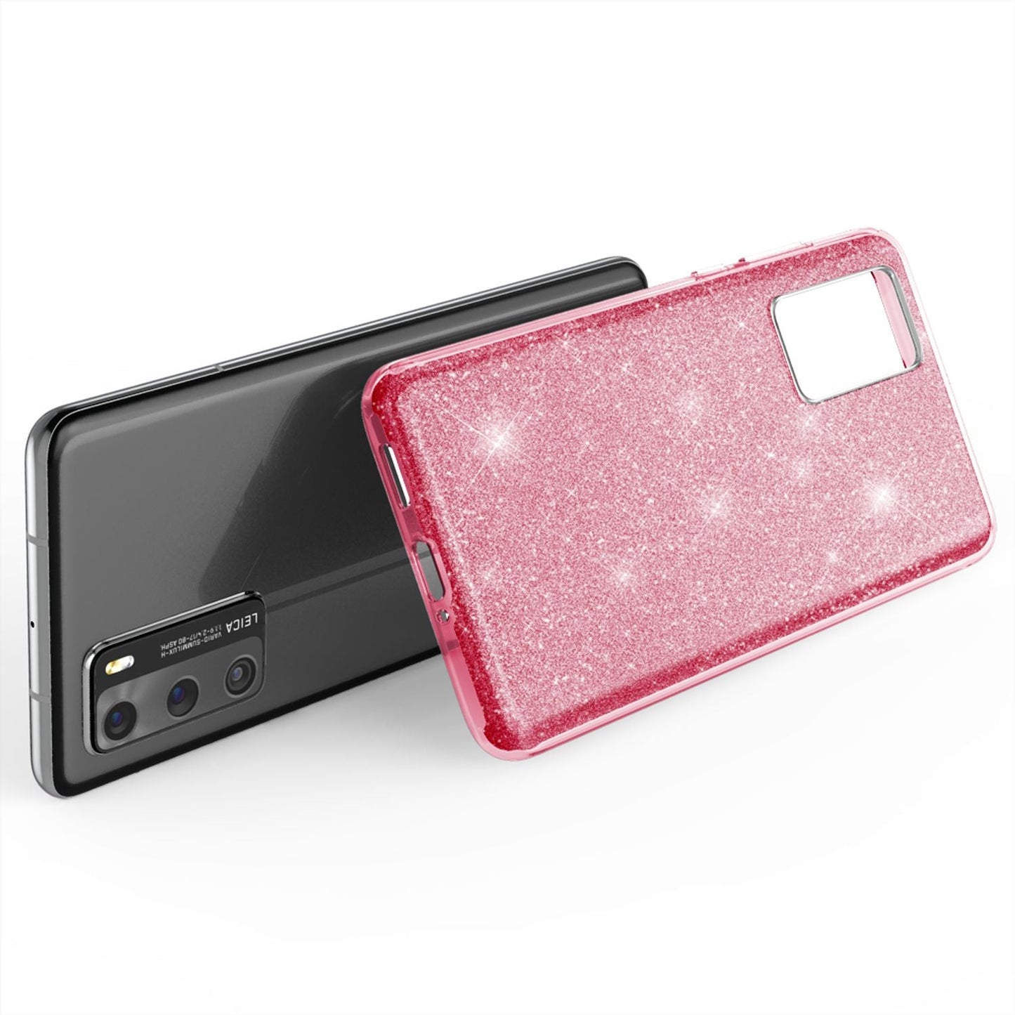 NALIA Glitzer Handyhülle für Huawei P40, Glitzer Handy Hülle Bling Cover Schutz Tasche