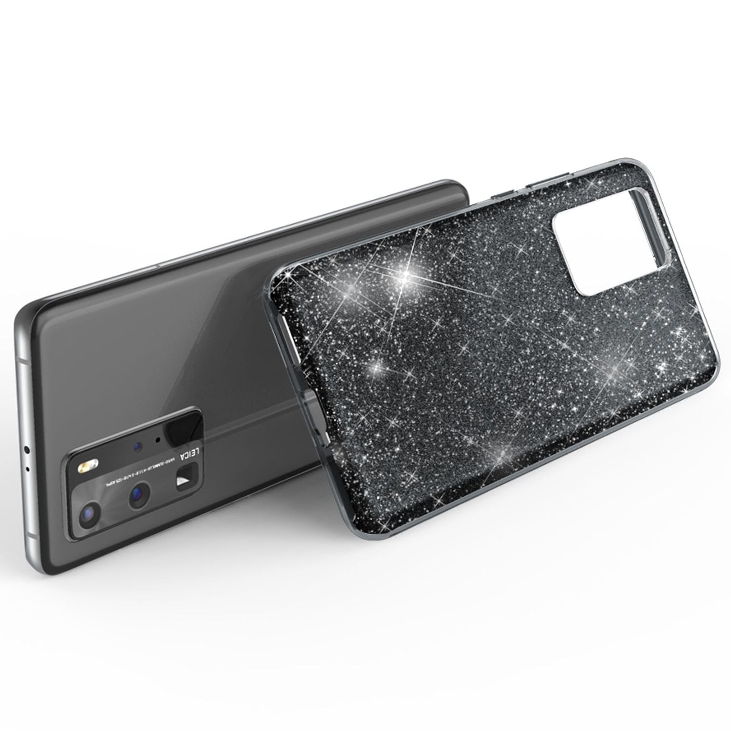 NALIA Glitzer Handyhülle für Huawei P40 Pro, Glitzer Handy Hülle Cover Schutz Tasche