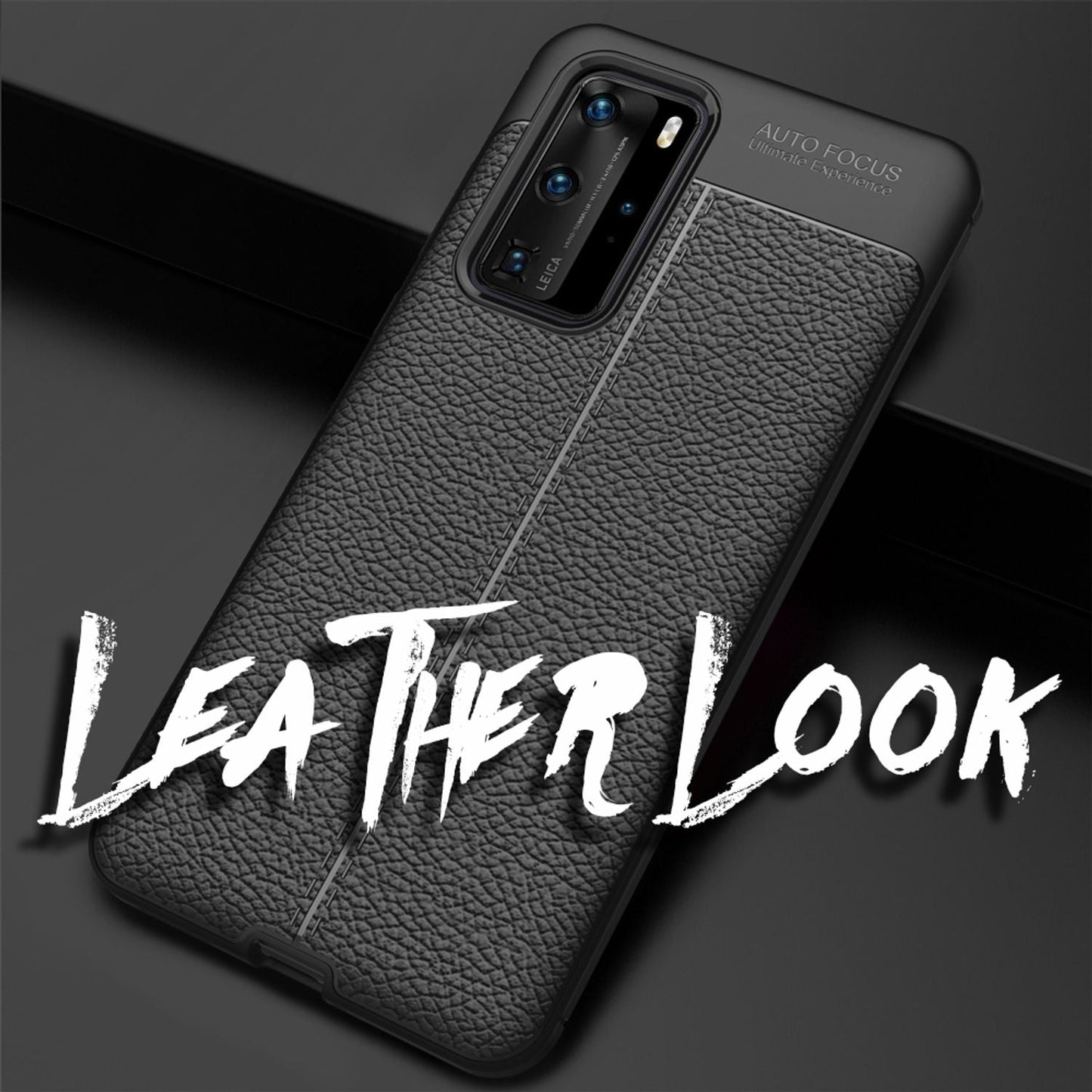 NALIA Huawei P40 Pro Lederoptik Hülle Slim Stoßfest Dünn