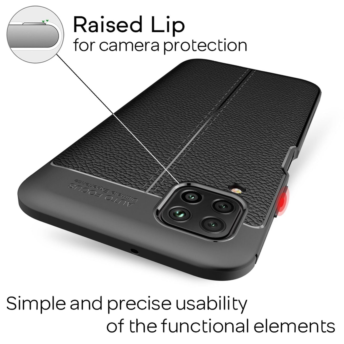 NALIA Handyhülle für Huawei P40 Lite Hülle, Leder Optik Stylische Handyhülle