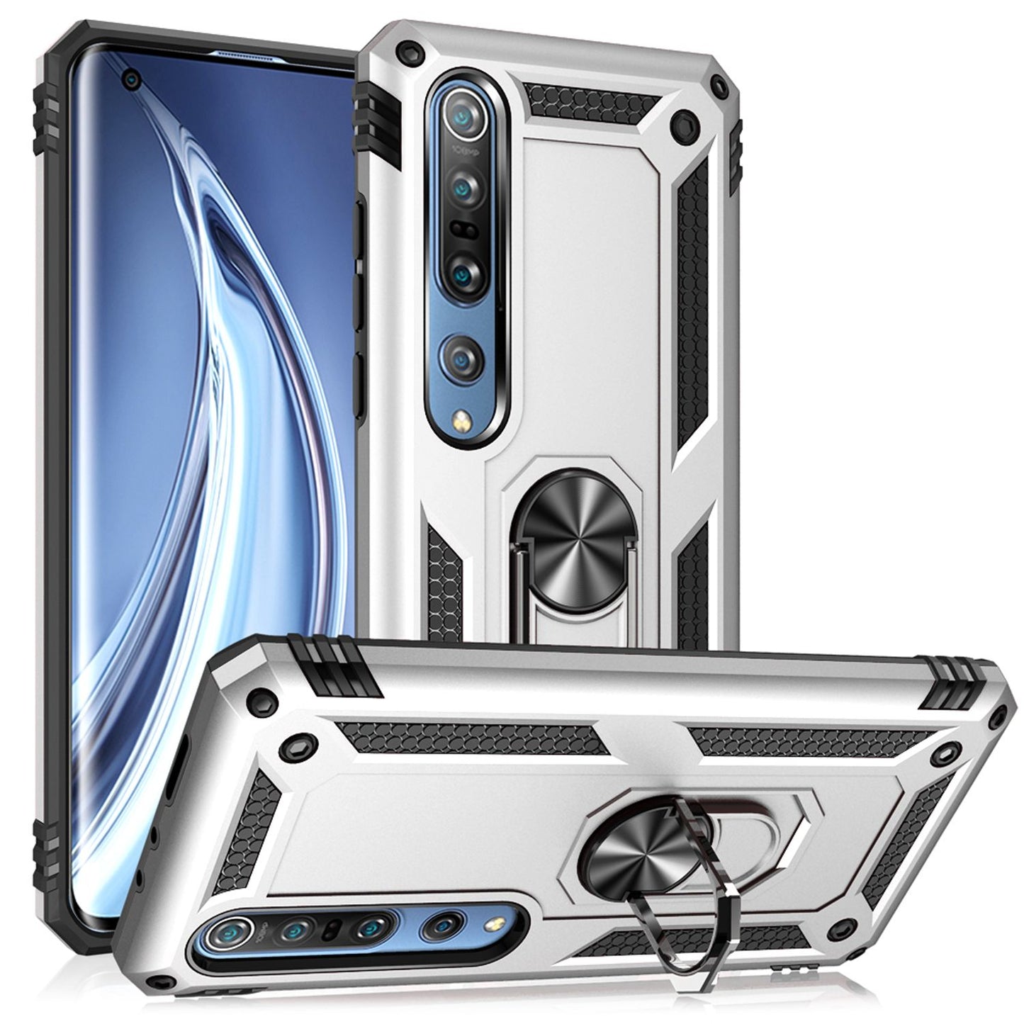 NALIA Berlin 360° Ring Handyhülle - Xiaomi Mi 10/Mi 10 Pro Kompatibel, Stoßfest Hybrid-Material