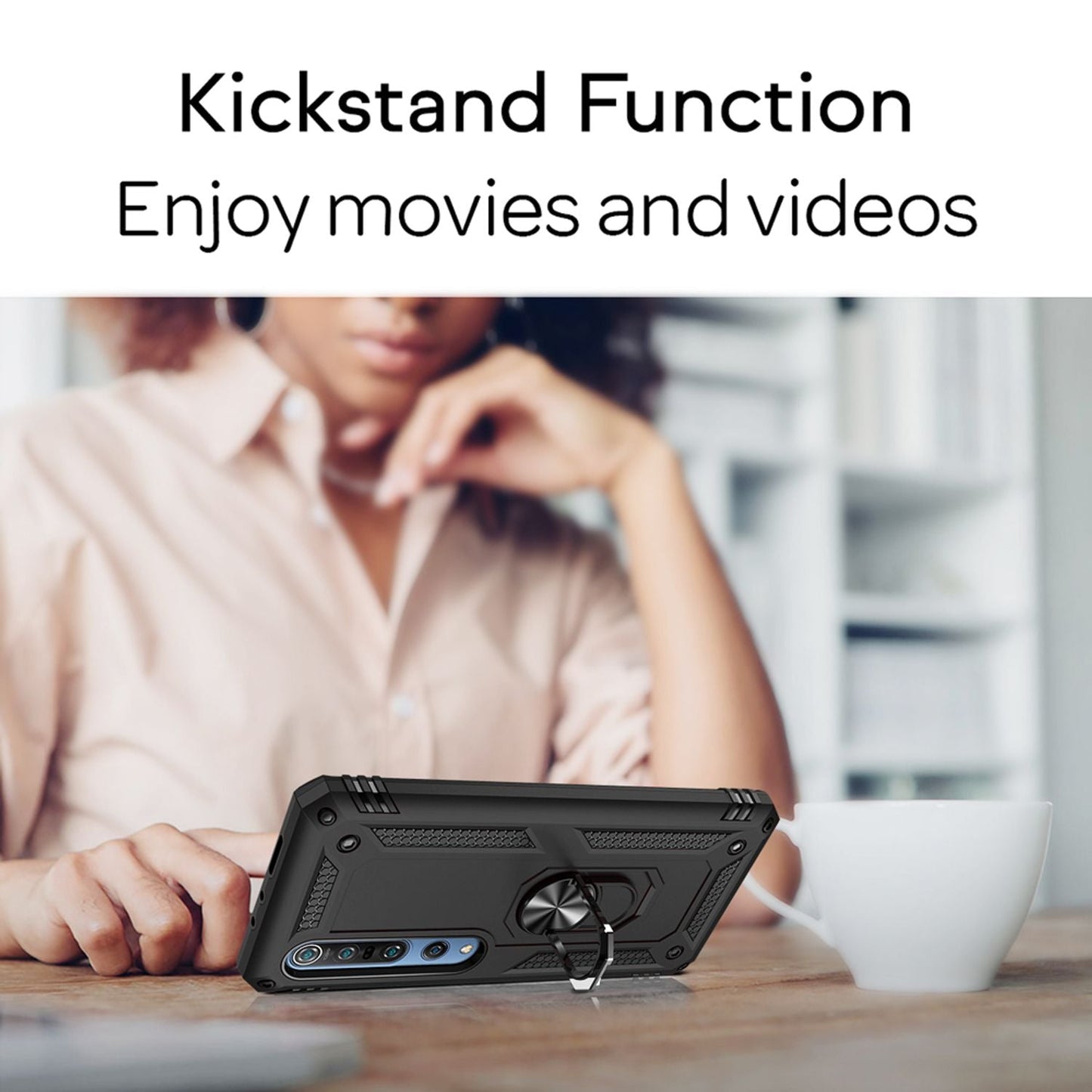 NALIA Berlin 360° Ring Handyhülle - Xiaomi Mi 10/Mi 10 Pro Kompatibel, Stoßfest Hybrid-Material