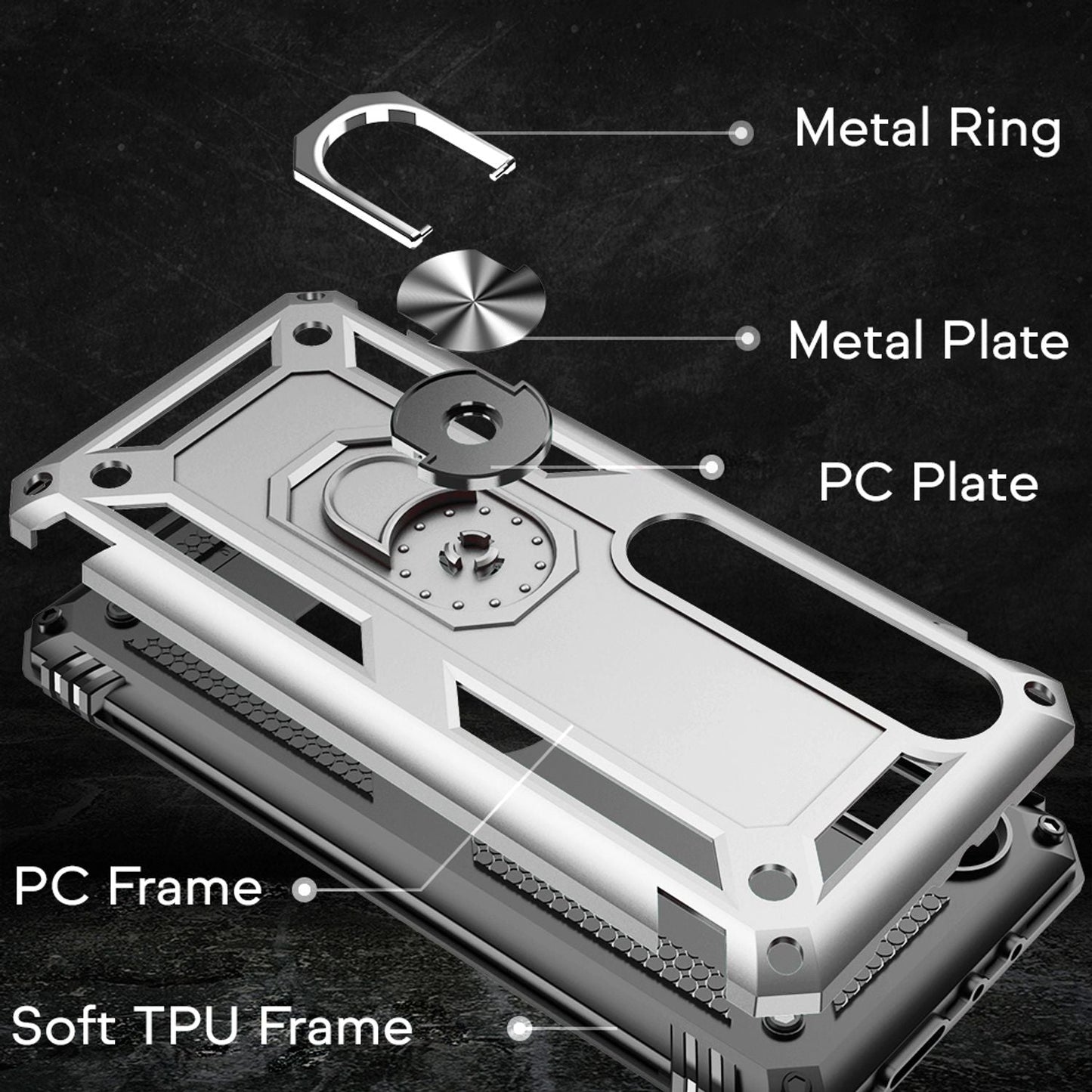 NALIA Berlin 360° Ring Handyhülle - Xiaomi Mi 10/Mi 10 Pro Kompatibel, Stoßfest Hybrid-Material