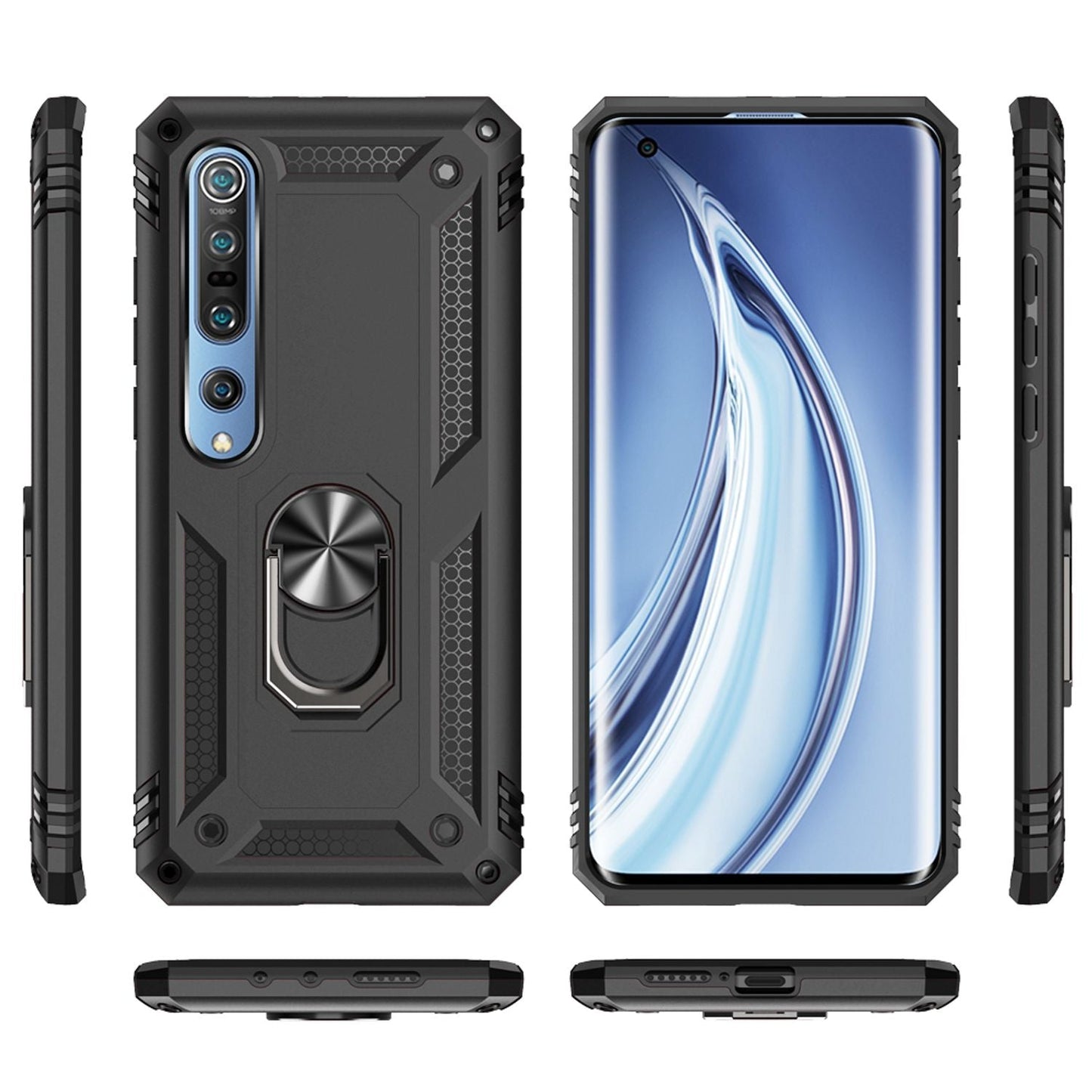 NALIA Berlin 360° Ring Handyhülle - Xiaomi Mi 10/Mi 10 Pro Kompatibel, Stoßfest Hybrid-Material