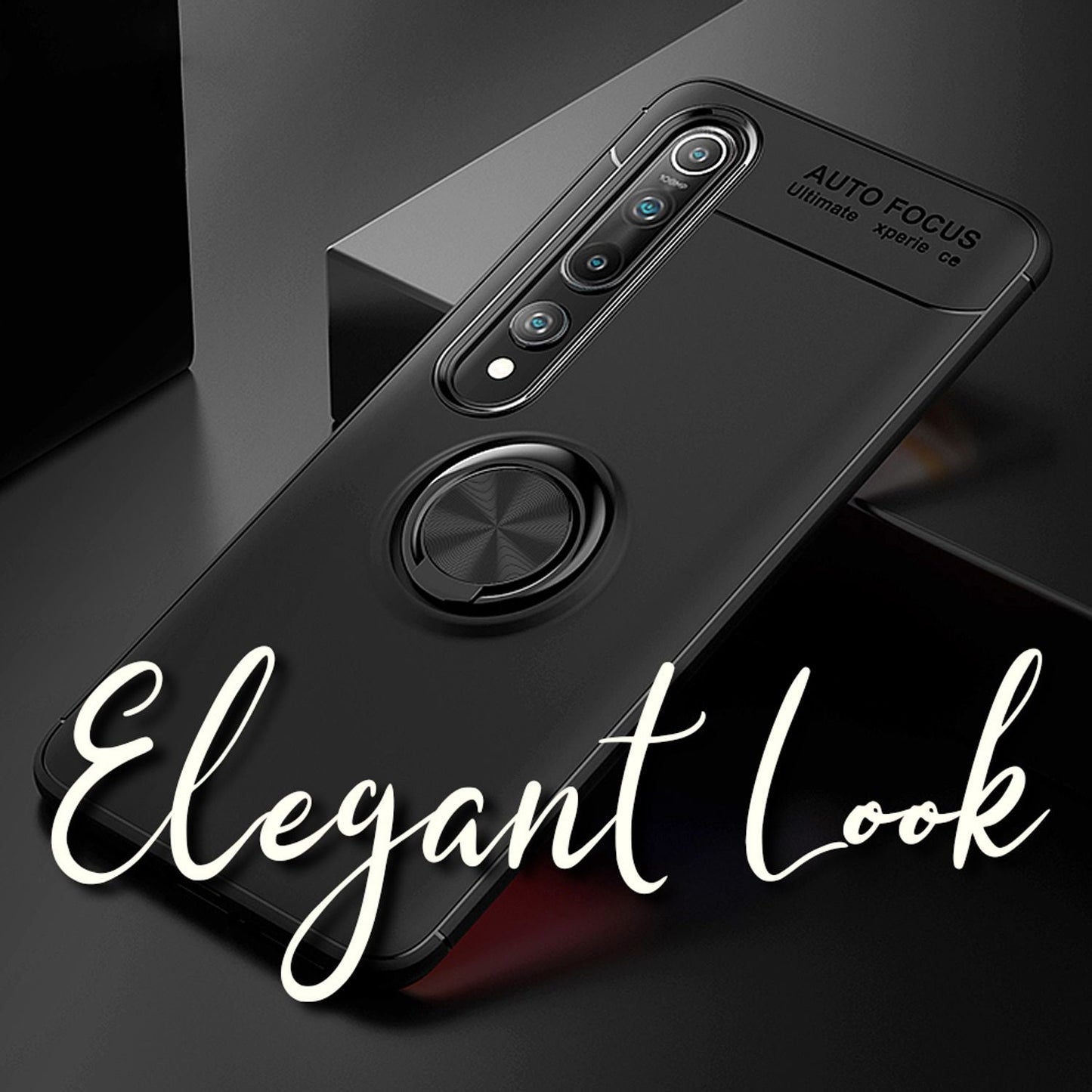 NALIA Ring Hülle für Xiaomi Mi 10 / Mi 10 Pro, Handy Case Schutz Cover Bumper