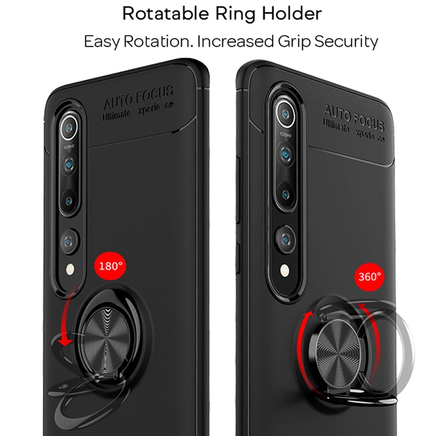 NALIA Ring Hülle für Xiaomi Mi 10 / Mi 10 Pro, Handy Case Schutz Cover Bumper