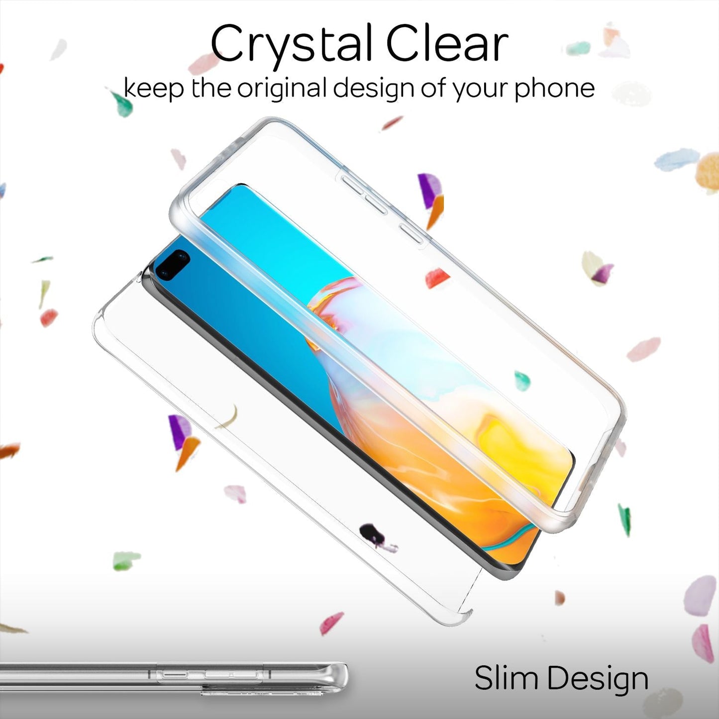 Husa de telefon NALIA 360° pentru Huawei P40 Pro, husă de protecție completă cu bara de protecție