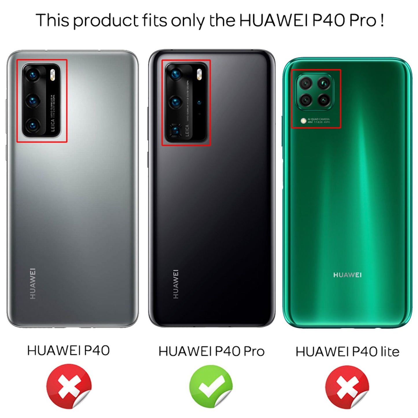 Husa de telefon NALIA 360° pentru Huawei P40 Pro, husă de protecție completă cu bara de protecție