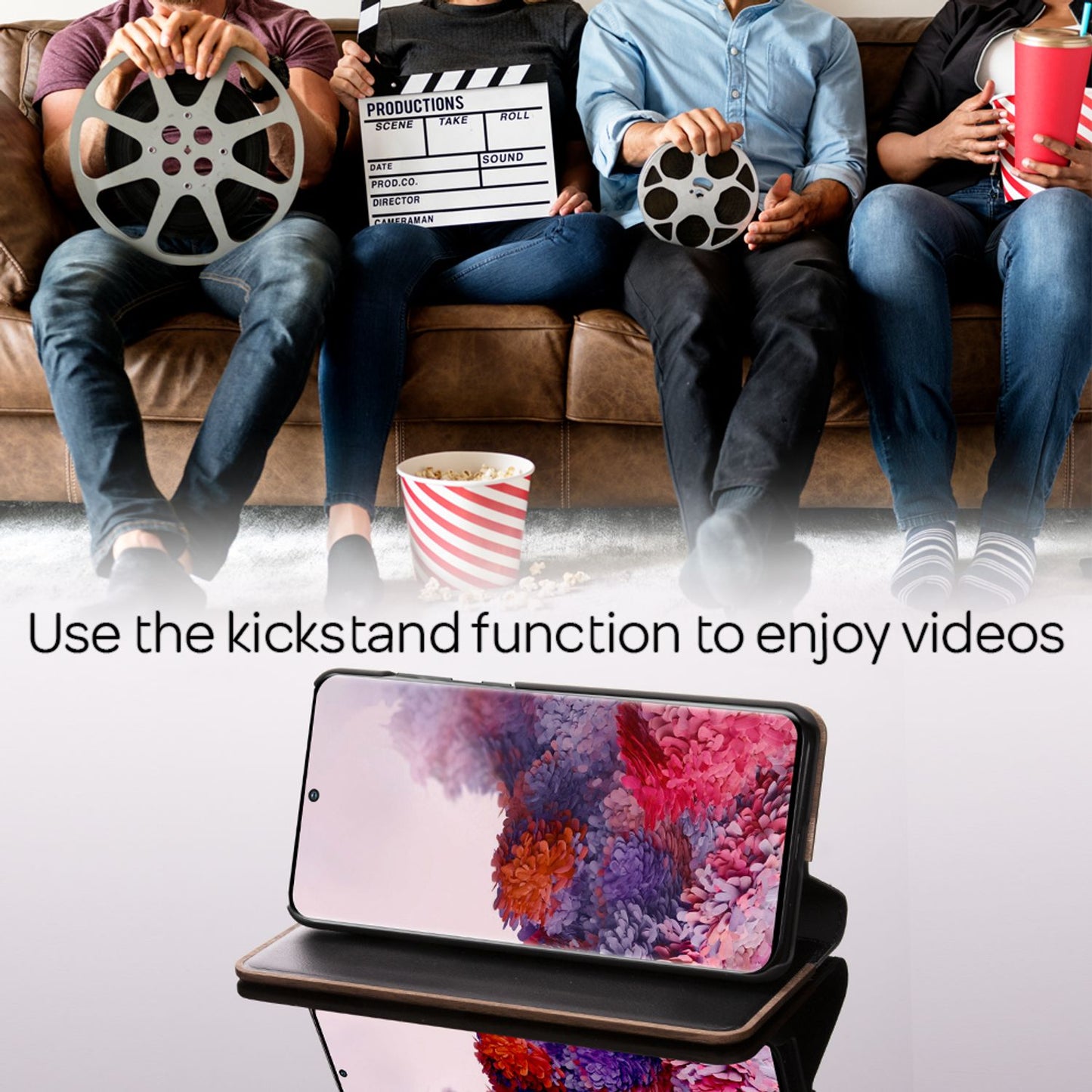 Husă NALIA din lemn masiv - lemn de nuc FSC, dimensiuni 14x7 cm pentru Galaxy S20