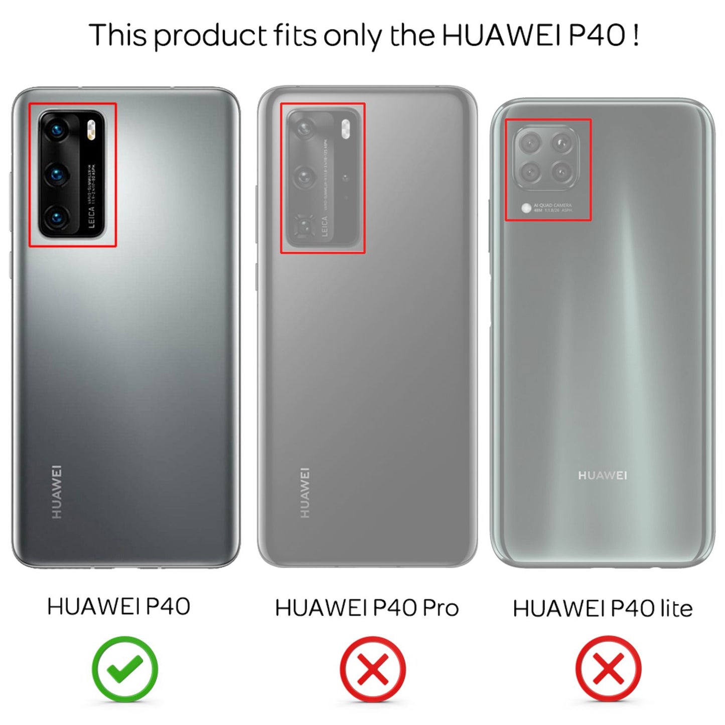 NALIA Huawei P40 Echt Holz Flip Case - Kartenkapazität 3 Karten, Größe Kompakt, 360 Grad Klappfunktion