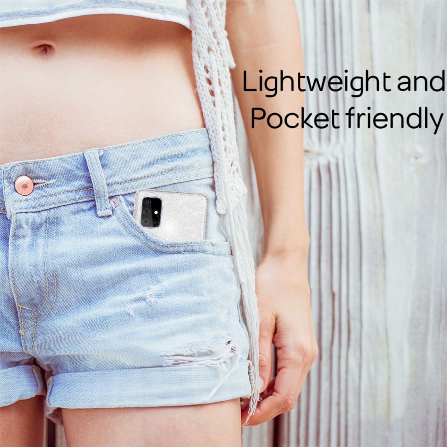 NALIA Glitzer Handyhülle für Samsung Galaxy A71, Bling Case Handy Schutz Strass Cover