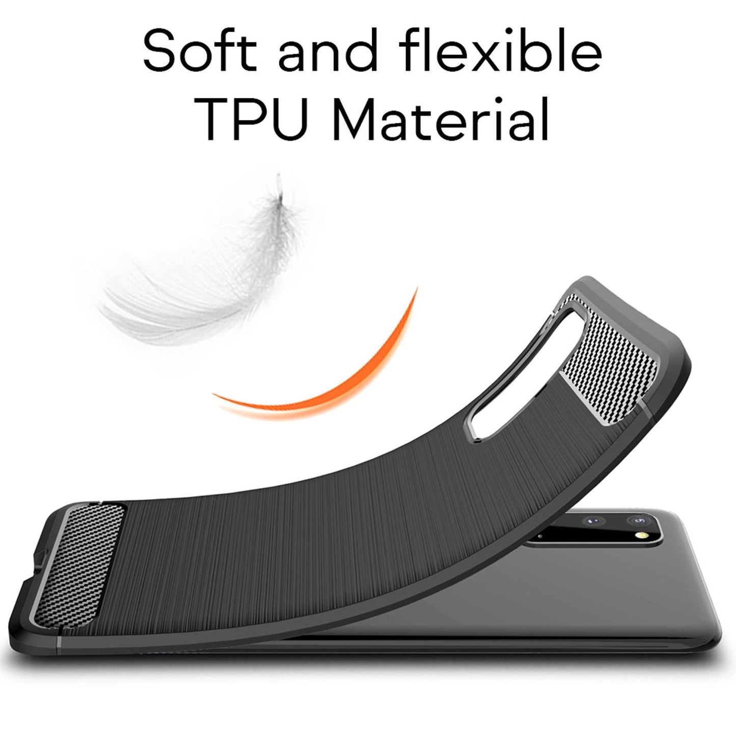 NALIA Carbon Look Handy Hülle für Samsung Galaxy S20, Stoßfestes Silikon Cover