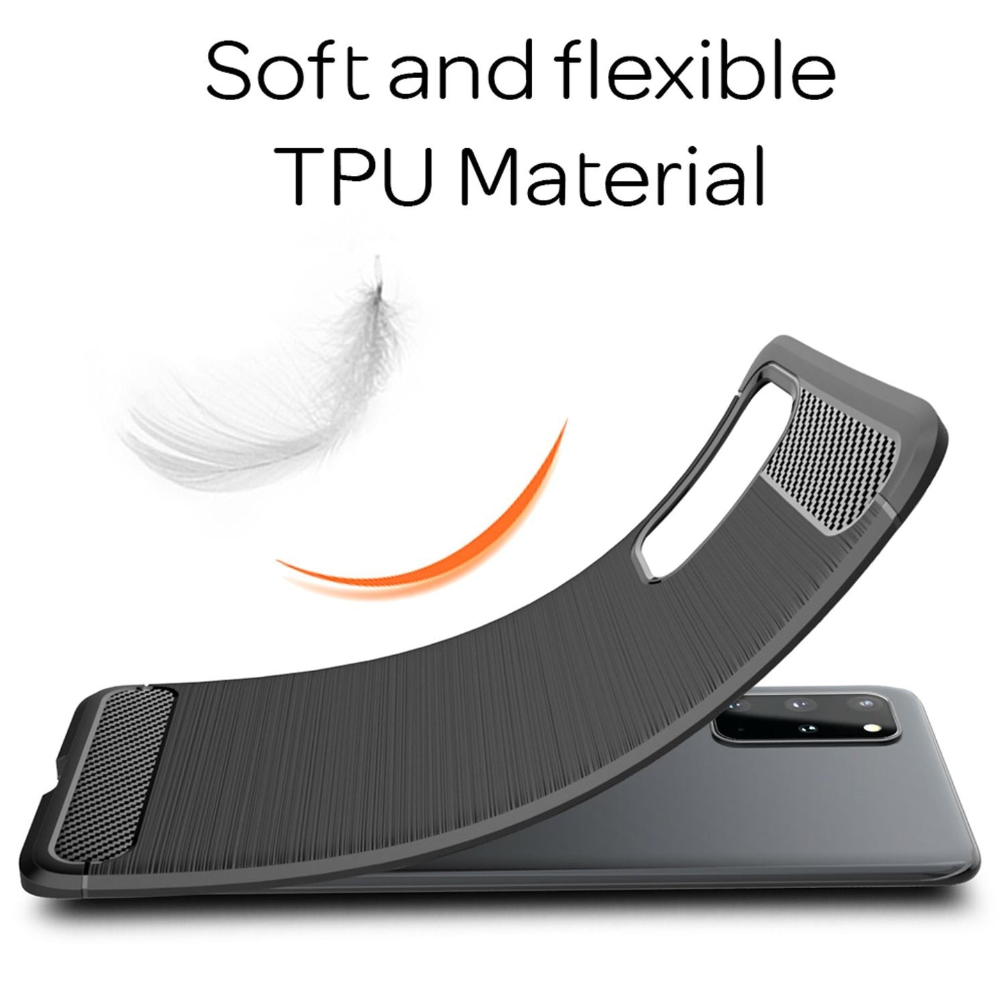 NALIA Galaxy S20 Plus Vortex Carbon Look Case - TPU Silikon Dünn
