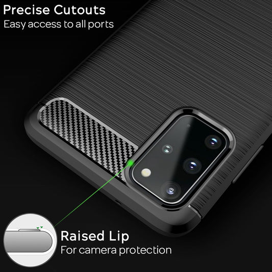 NALIA Galaxy S20 Plus Vortex Carbon Look Case - TPU Silikon Dünn