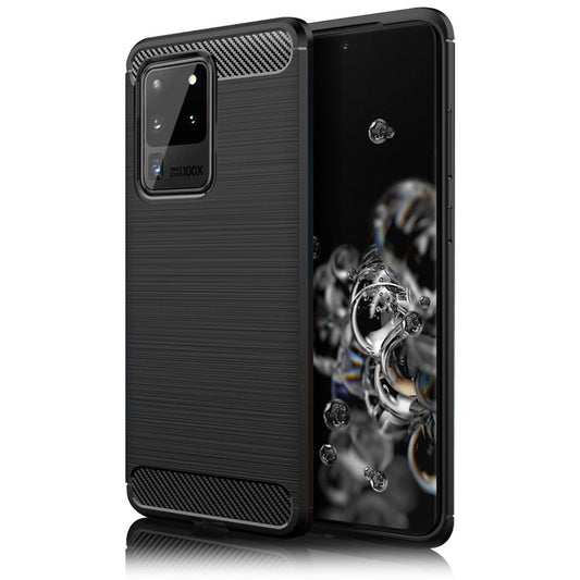 NALIA Galaxy S20 Ultra Carbon Look Hülle - TPU Silikon Dünn Abmessung Elegante Matte Oberfläche Schutz Moderner Stil
