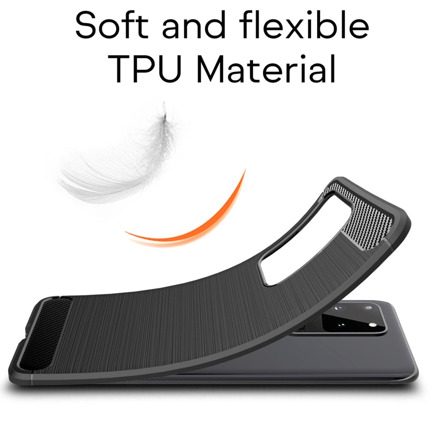 NALIA Galaxy S20 Ultra Carbon Look Hülle - TPU Silikon Dünn Abmessung Elegante Matte Oberfläche Schutz Moderner Stil