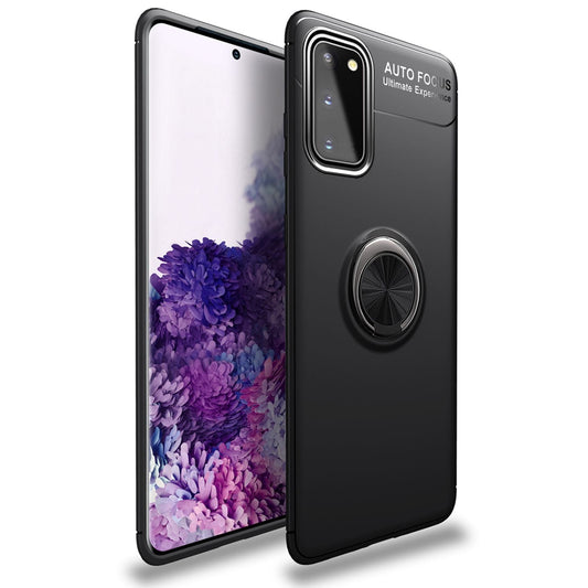 NALIA Ring Handy Hülle für Samsung Galaxy S20, Silikon Cover Case Finger Halter