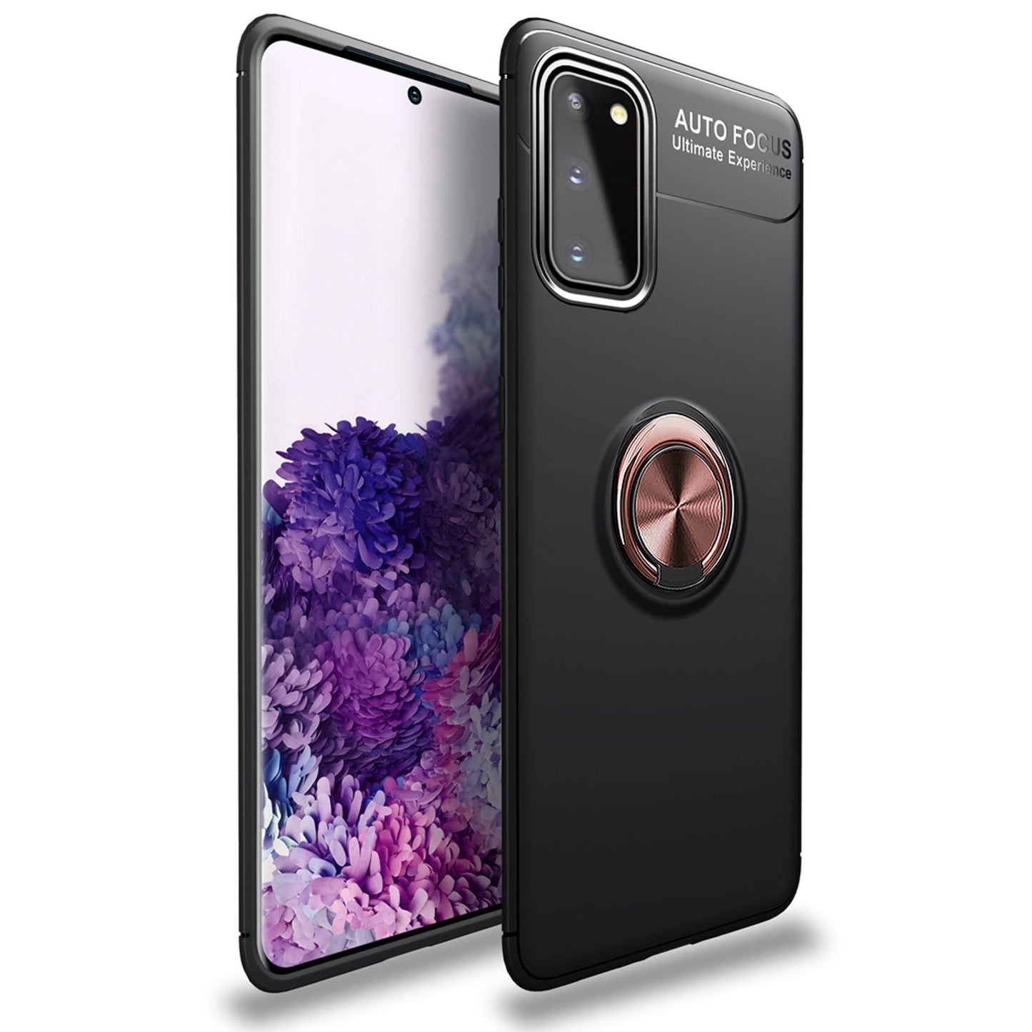 NALIA Ring Handy Hülle für Samsung Galaxy S20, Silikon Cover Case Finger Halter