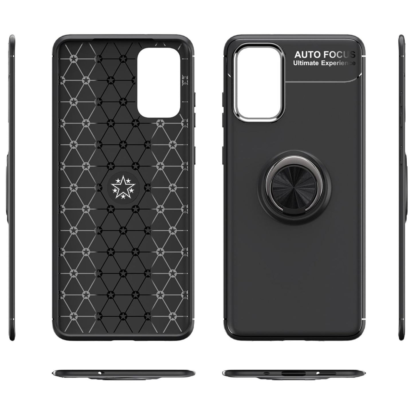 NALIA Ring Handy Hülle für Samsung Galaxy S20, Silikon Cover Case Finger Halter