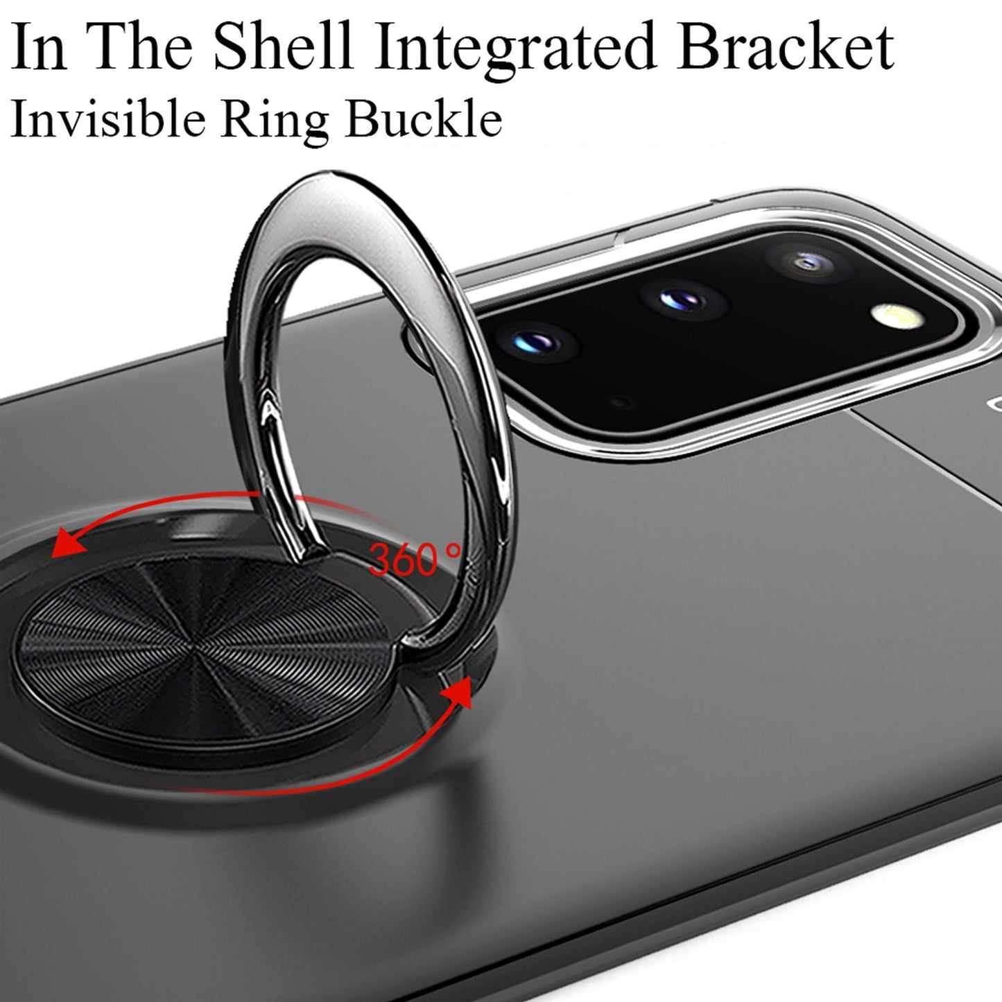 NALIA Ring Handy Hülle für Samsung Galaxy S20, Silikon Cover Case Finger Halter