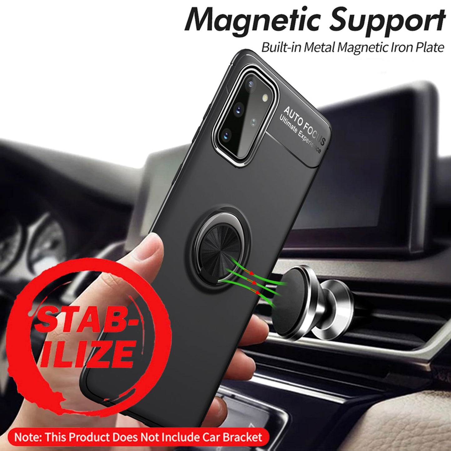 NALIA Ring Handy Hülle für Samsung Galaxy S20 Plus, Silikon Cover Case Halter