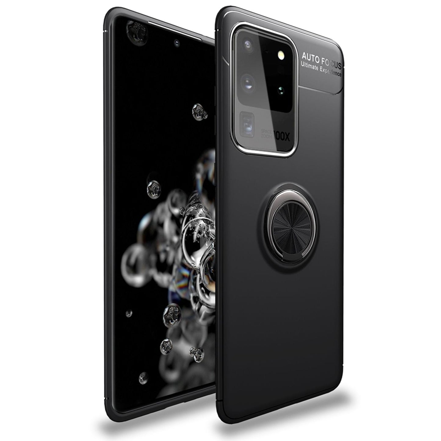 NALIA Ring Handy Hülle für Samsung Galaxy S20 Ultra, Silikon Cover Case Halter