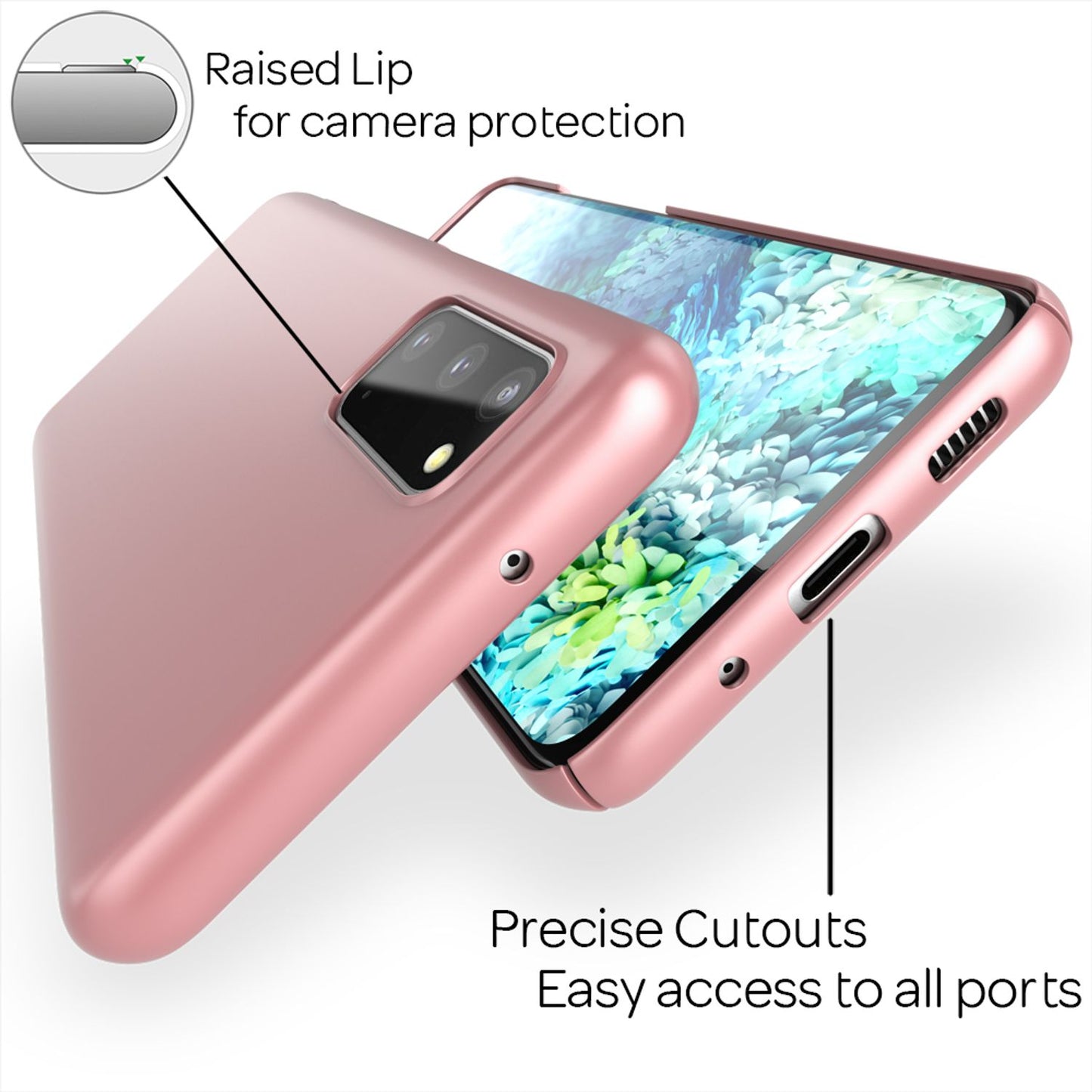 NALIA Hard Case Samsung Galaxy S20 - 0,5 mm Dicke, Kratzschutz