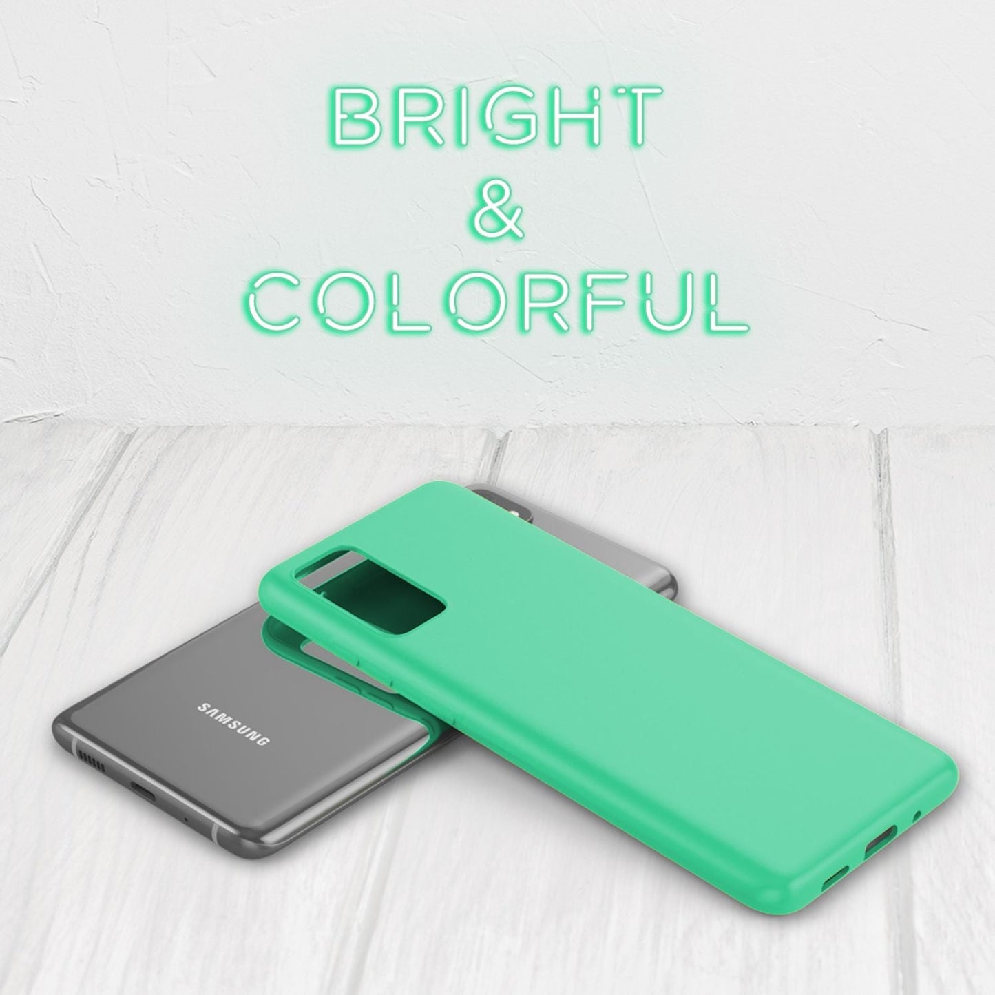 Nalia Neon Handy Hülle Neon Case Strahlende Farben - Galaxy S20 Kompatibel, TPU Silikon, Bumper