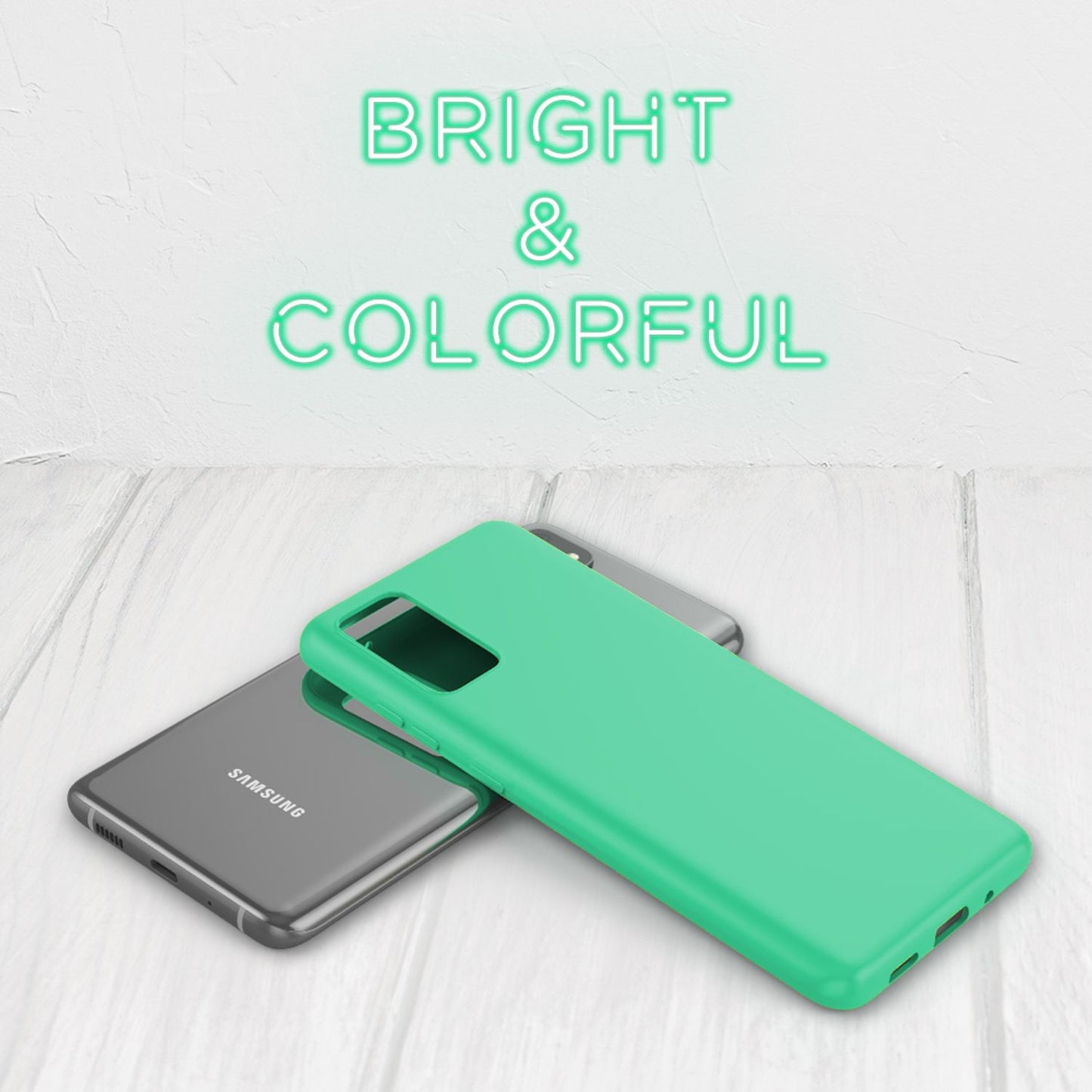 NALIA Neon Handy Hülle für Samsung Galaxy S20 Plus, Silikon Case Phone Cover