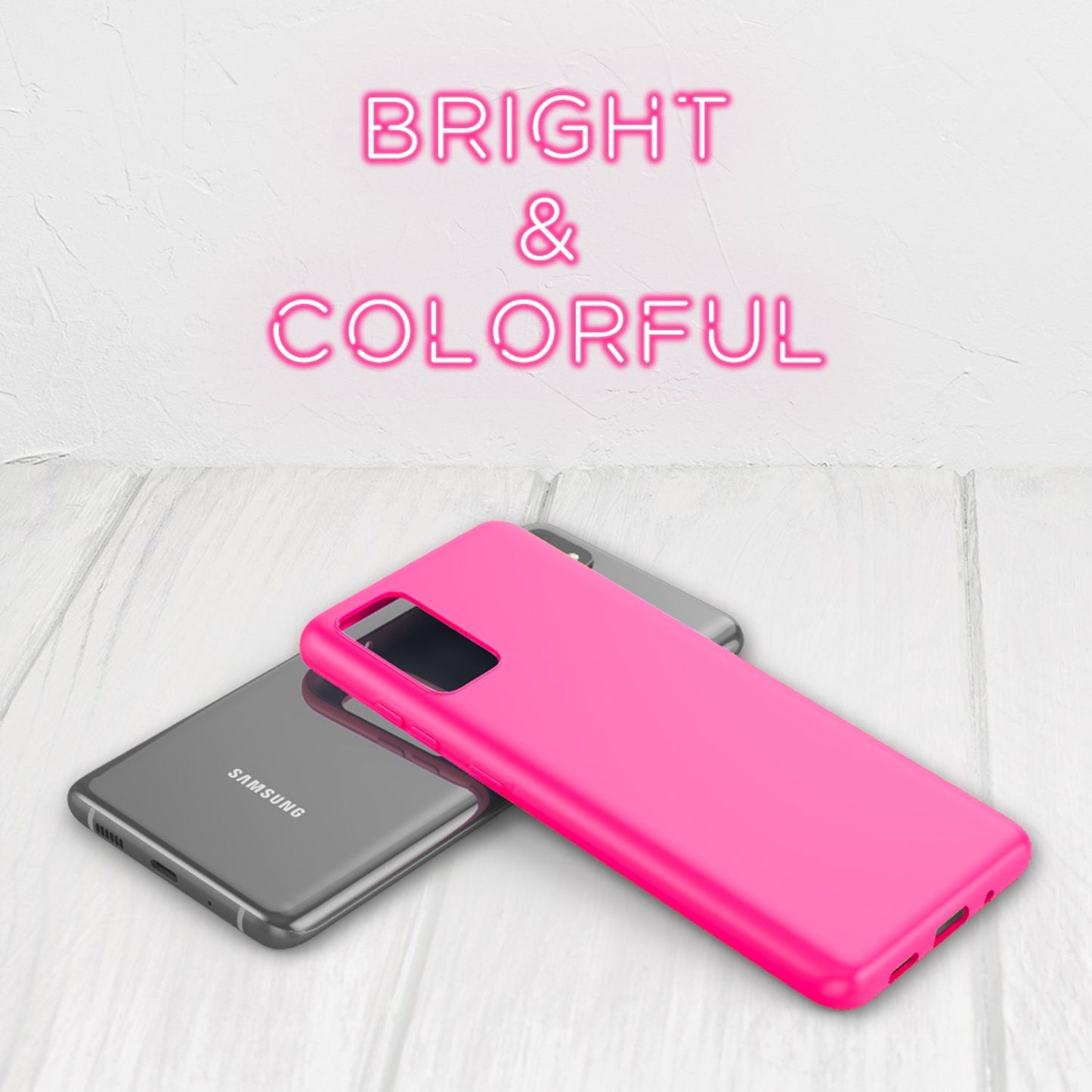 NALIA Neon Handy Hülle für Samsung Galaxy S20 Plus, Silikon Case Phone Cover