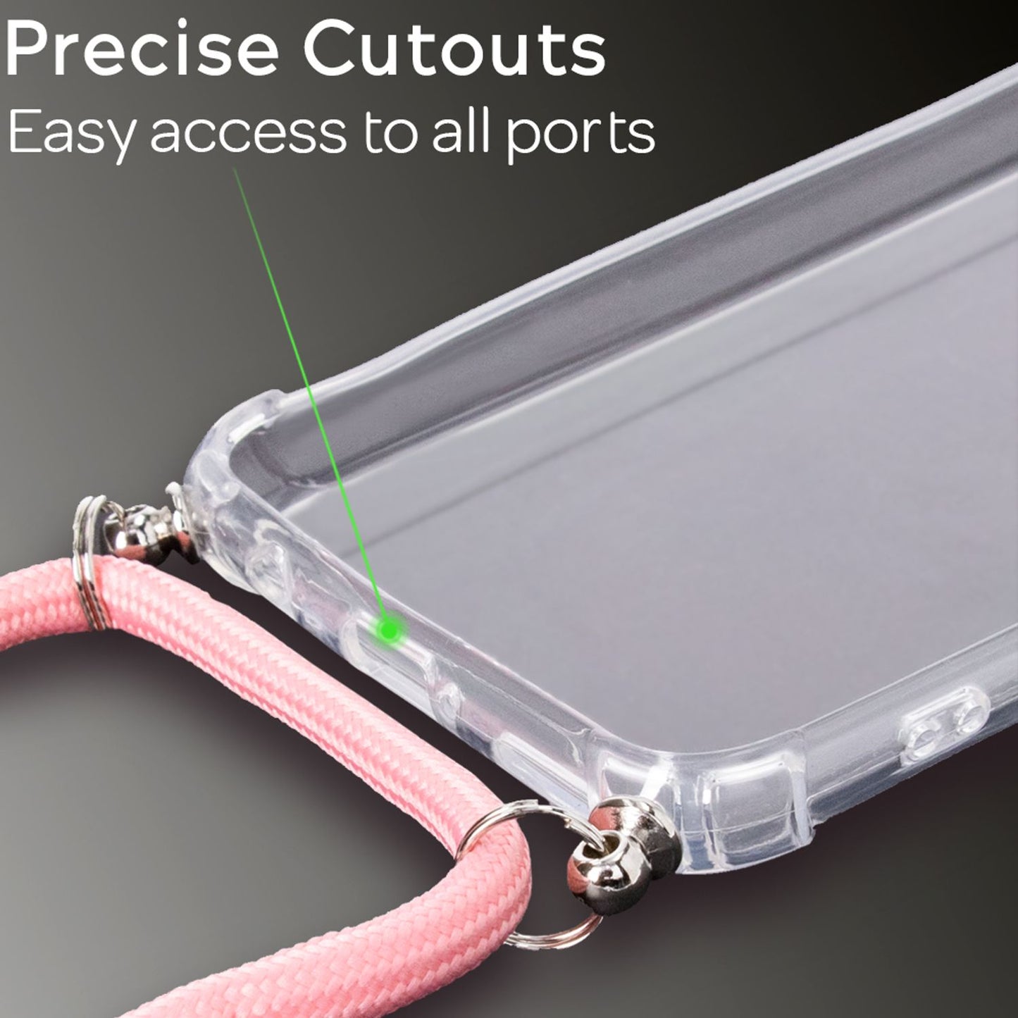 Husă de telefon NALIA cu lanț pentru Huawei P40 lite, husă subțire și rigidă, tip colier