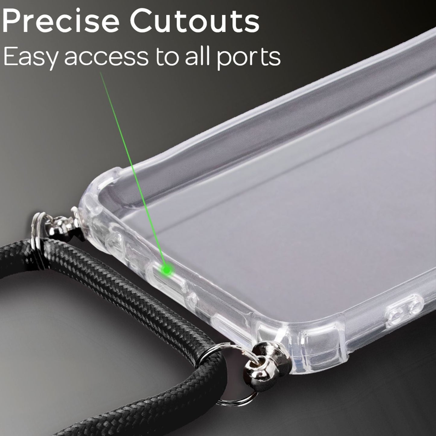 Husă de telefon NALIA cu lanț pentru Huawei P40 lite, husă subțire și rigidă, tip colier