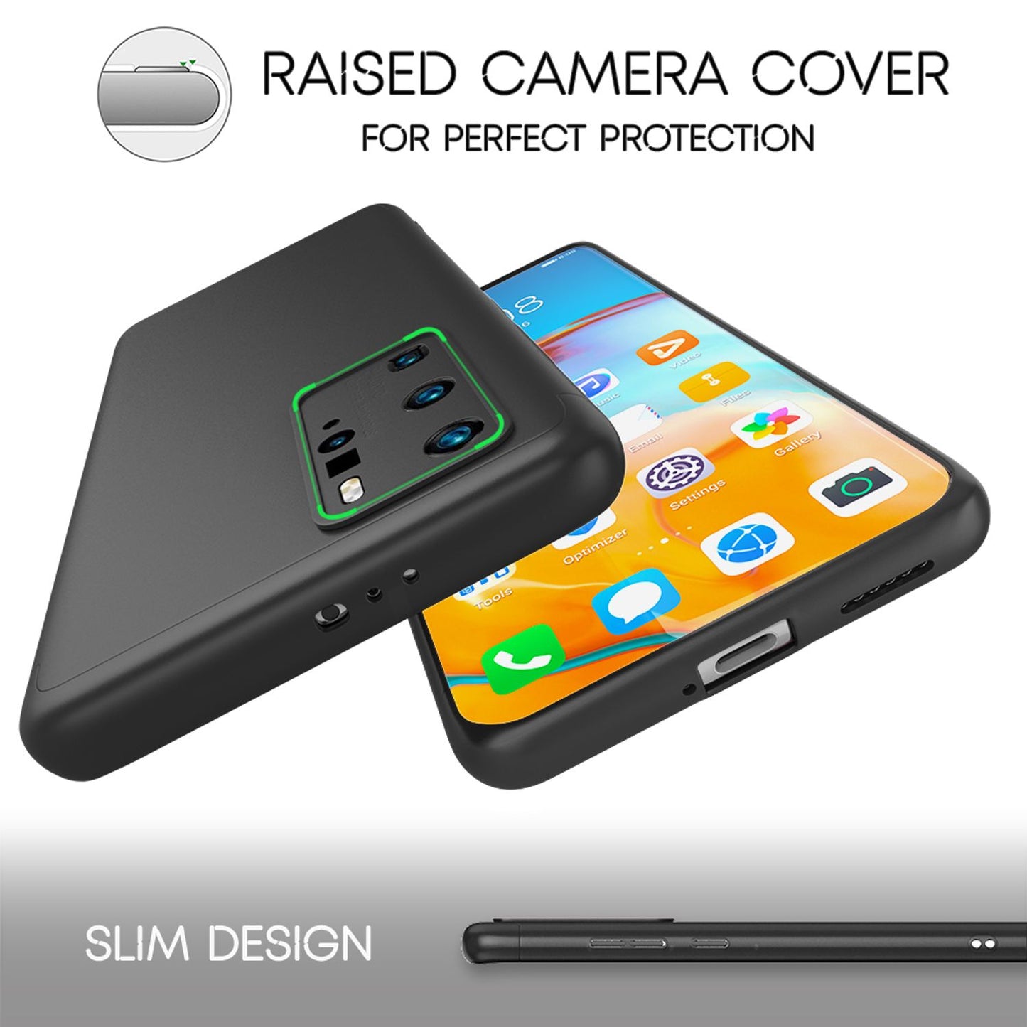 Husa NALIA 360 de grade pentru Huawei P40 Pro - Husă subțire cu protecție completă și protector de ecran din policarbonat