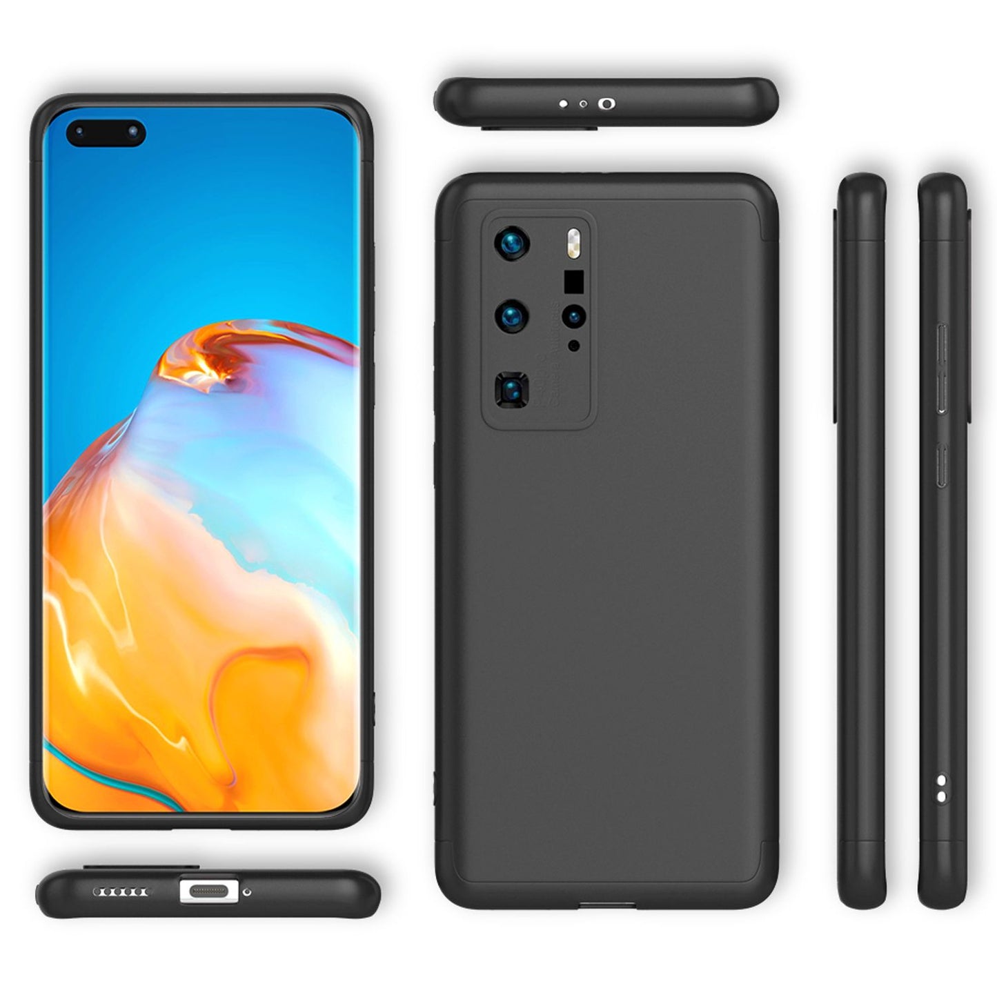 Husa NALIA 360 de grade pentru Huawei P40 Pro - Husă subțire cu protecție completă și protector de ecran din policarbonat