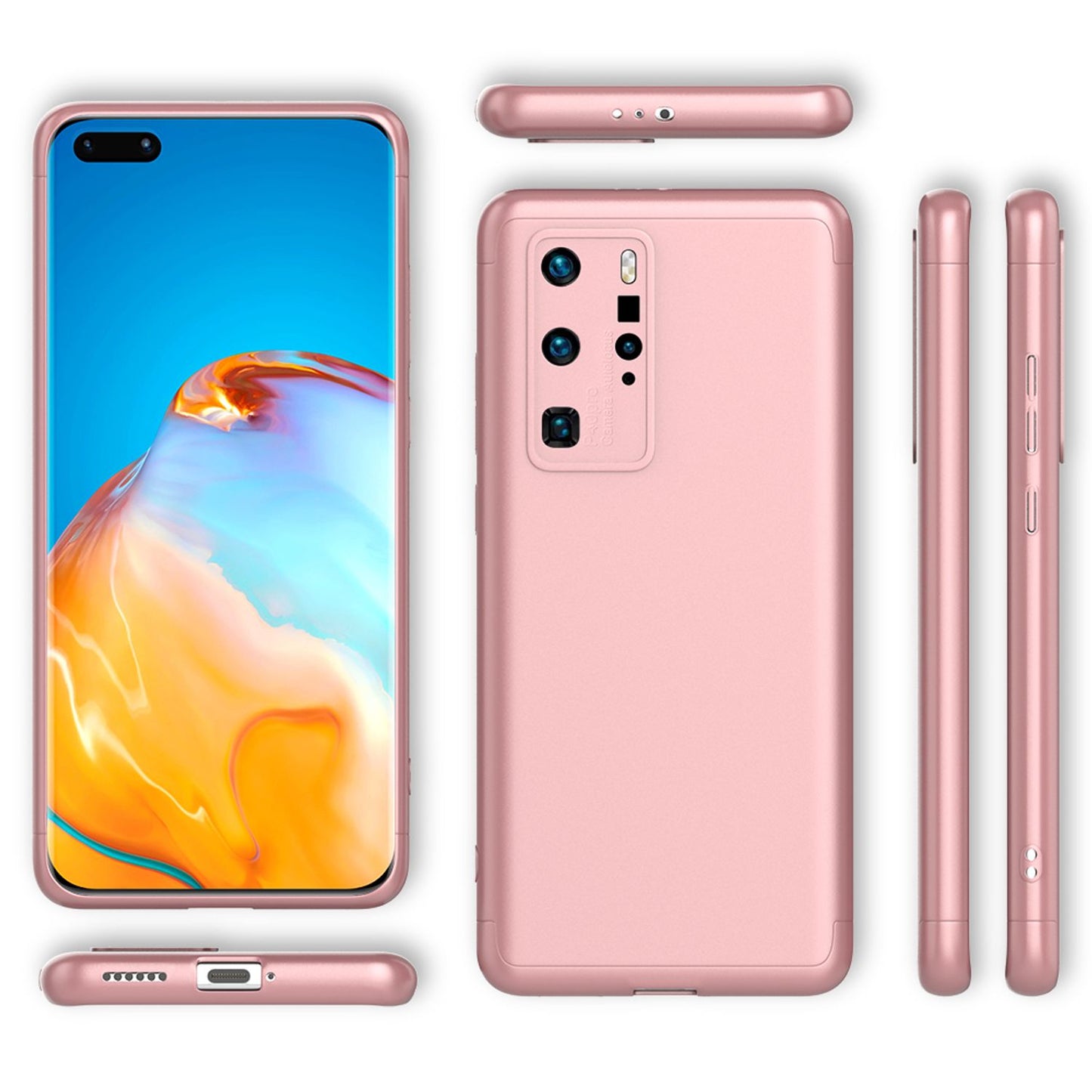 Husa NALIA 360 de grade pentru Huawei P40 Pro - Husă subțire cu protecție completă și protector de ecran din policarbonat