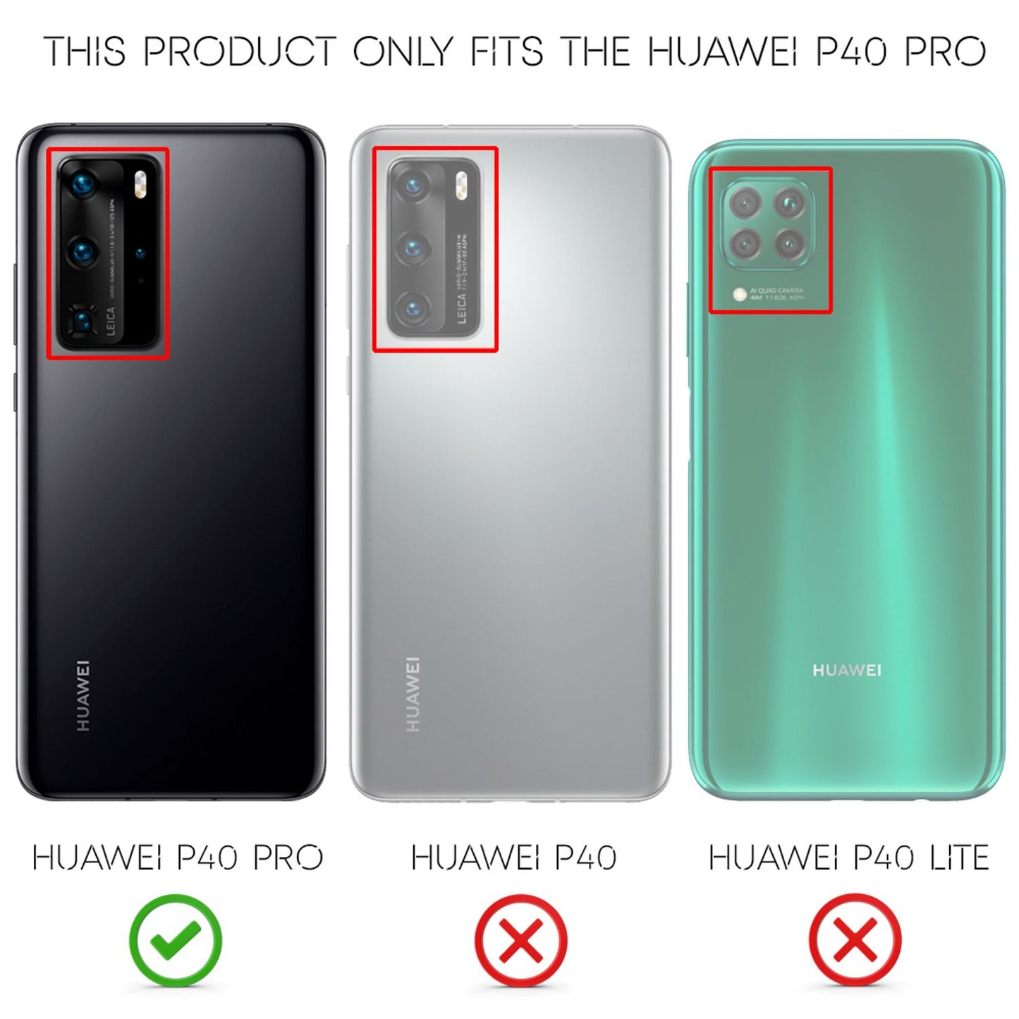 Husa NALIA 360 de grade pentru Huawei P40 Pro - Husă subțire cu protecție completă și protector de ecran din policarbonat