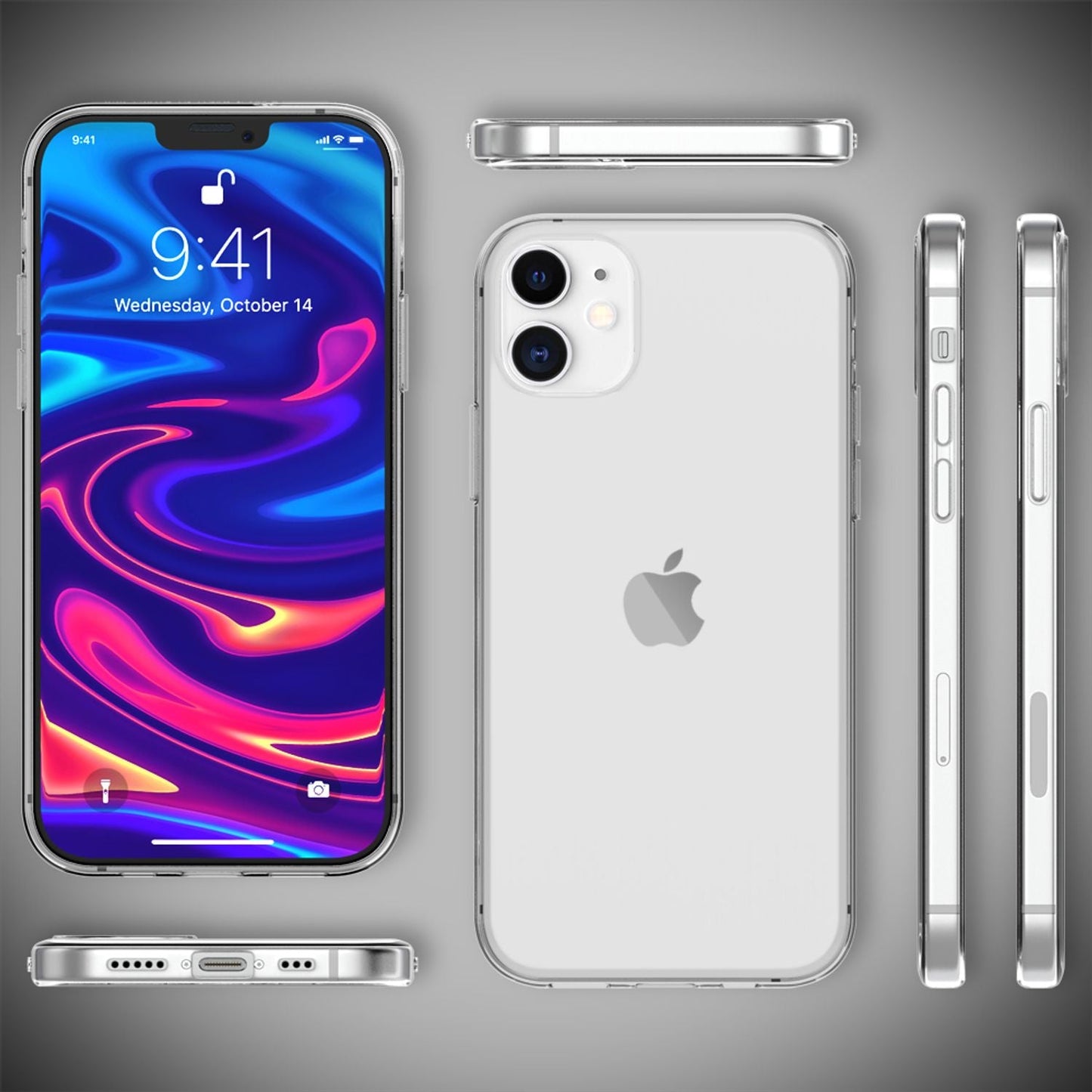 NALIA Berlin AirFlex Hülle - Klarheit Und Schutz Größe Slim Passform iPhone 12 Und 12 Pro