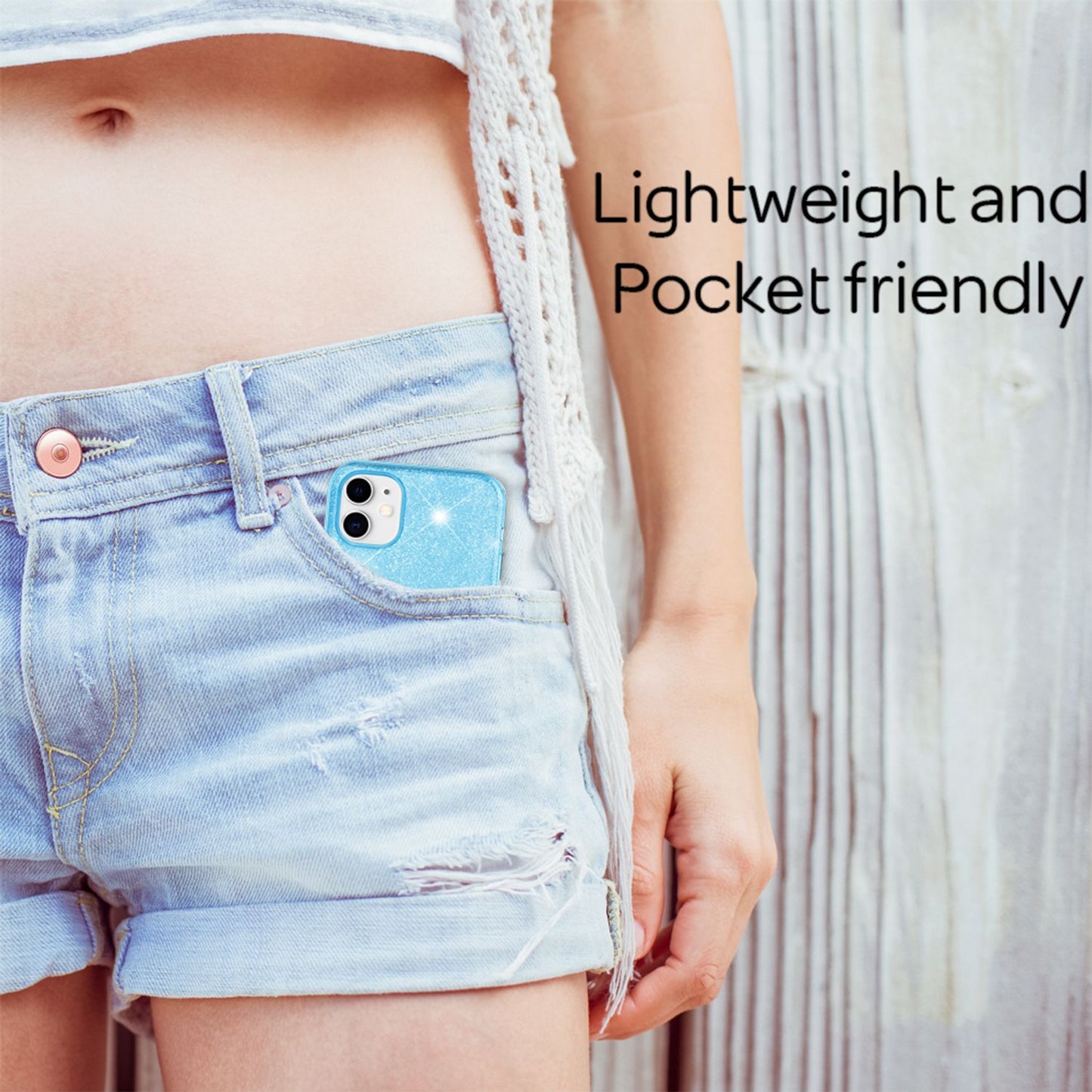 NALIA Glitzer Handy Hülle für iPhone 12 Mini, Bling Case Glitter Cover Schutz