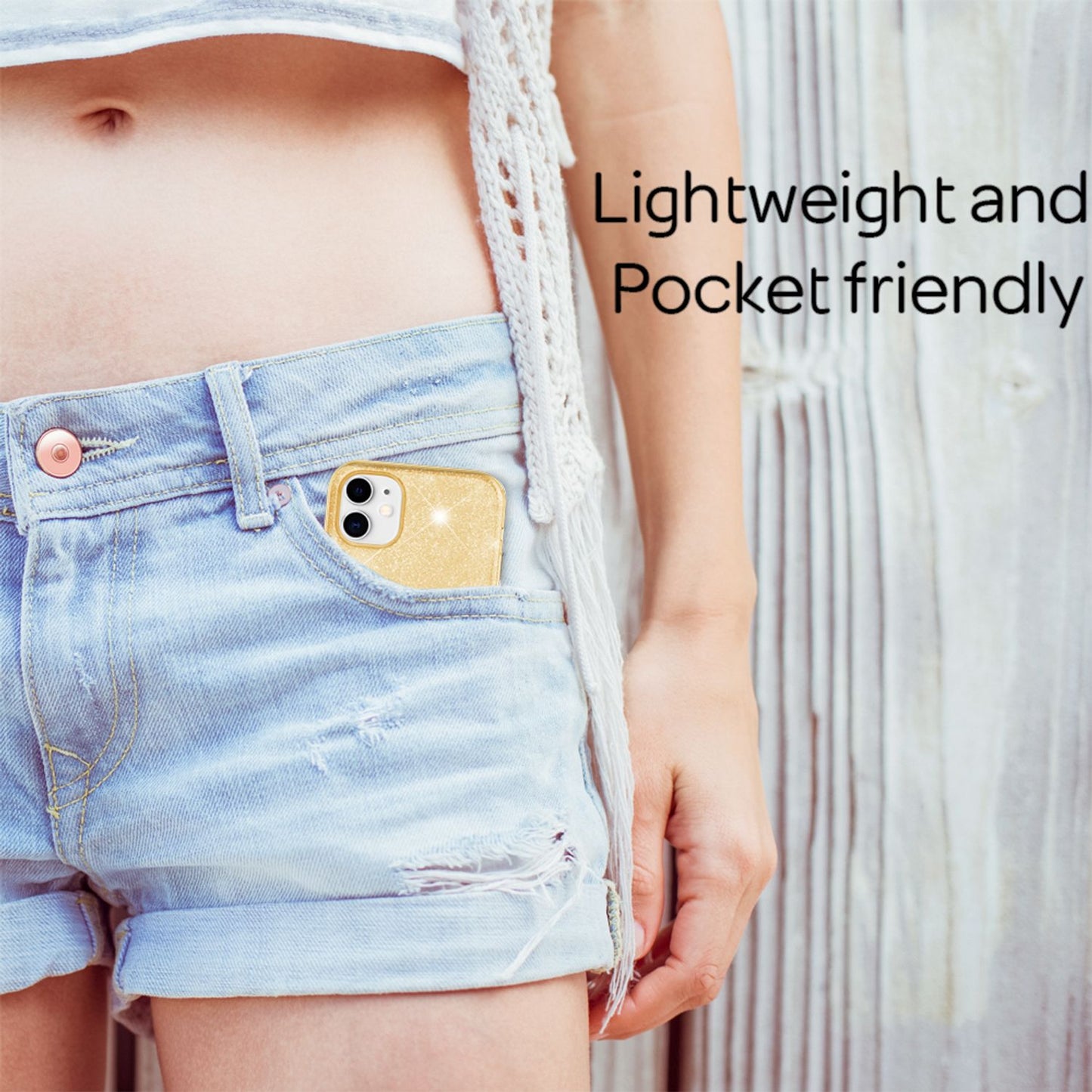 NALIA Glitzer Handy Hülle für iPhone 12 / 12 Pro, Bling Case Case Schutz Cover