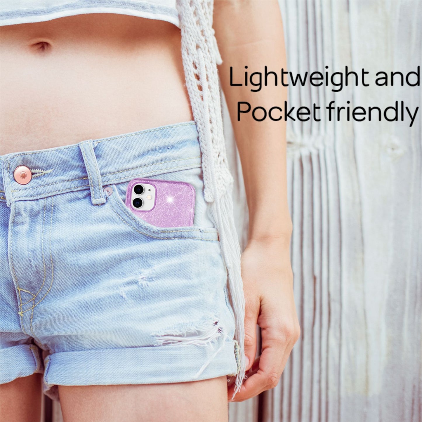 NALIA Glitzer Handy Hülle für iPhone 12 / 12 Pro, Bling Case Case Schutz Cover